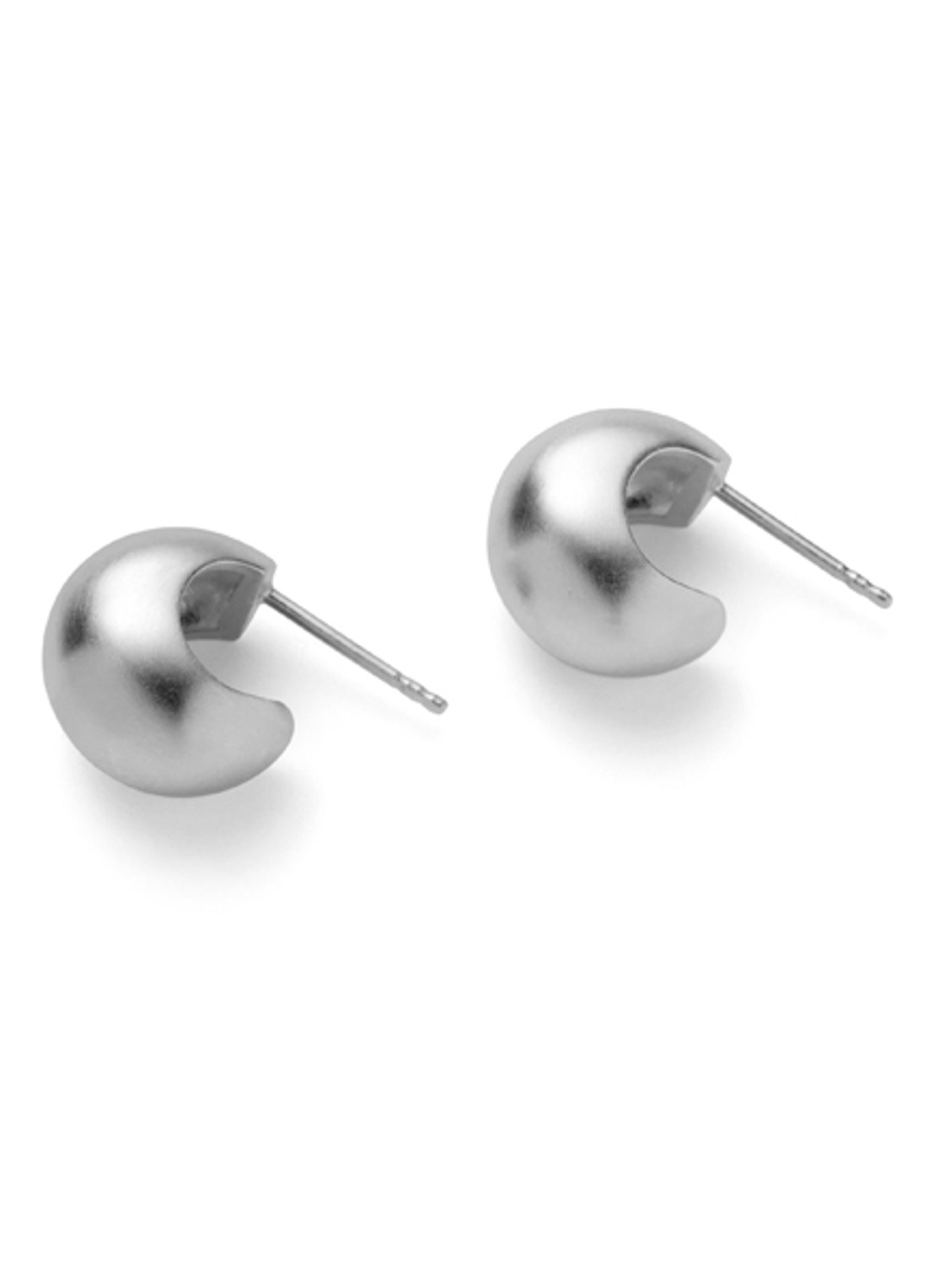 Pernille Corydon Small Echo oorstekers  - voorkant zilver