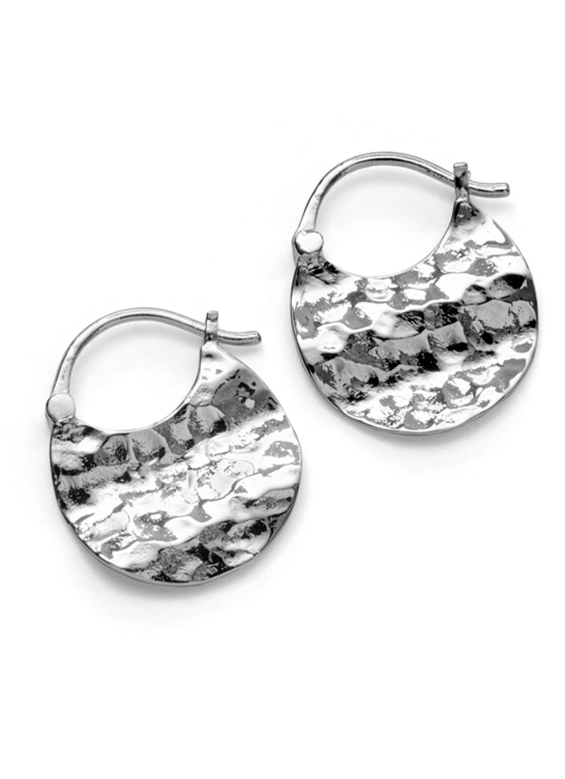 Pernille Corydon Small Halo oorhangers  - voorkant zilver