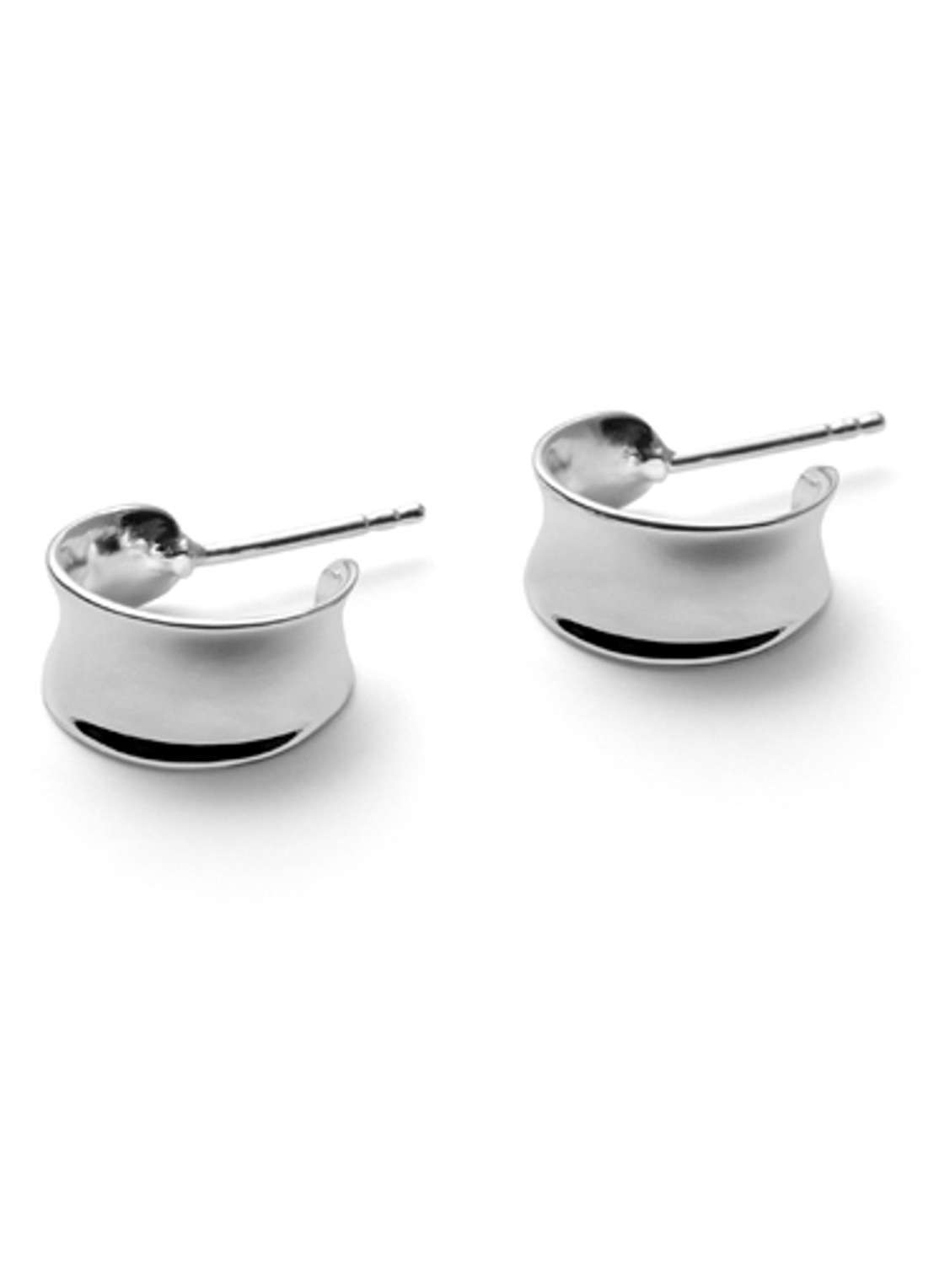 Pernille Corydon Small Reflection oorringen  - voorkant zilver