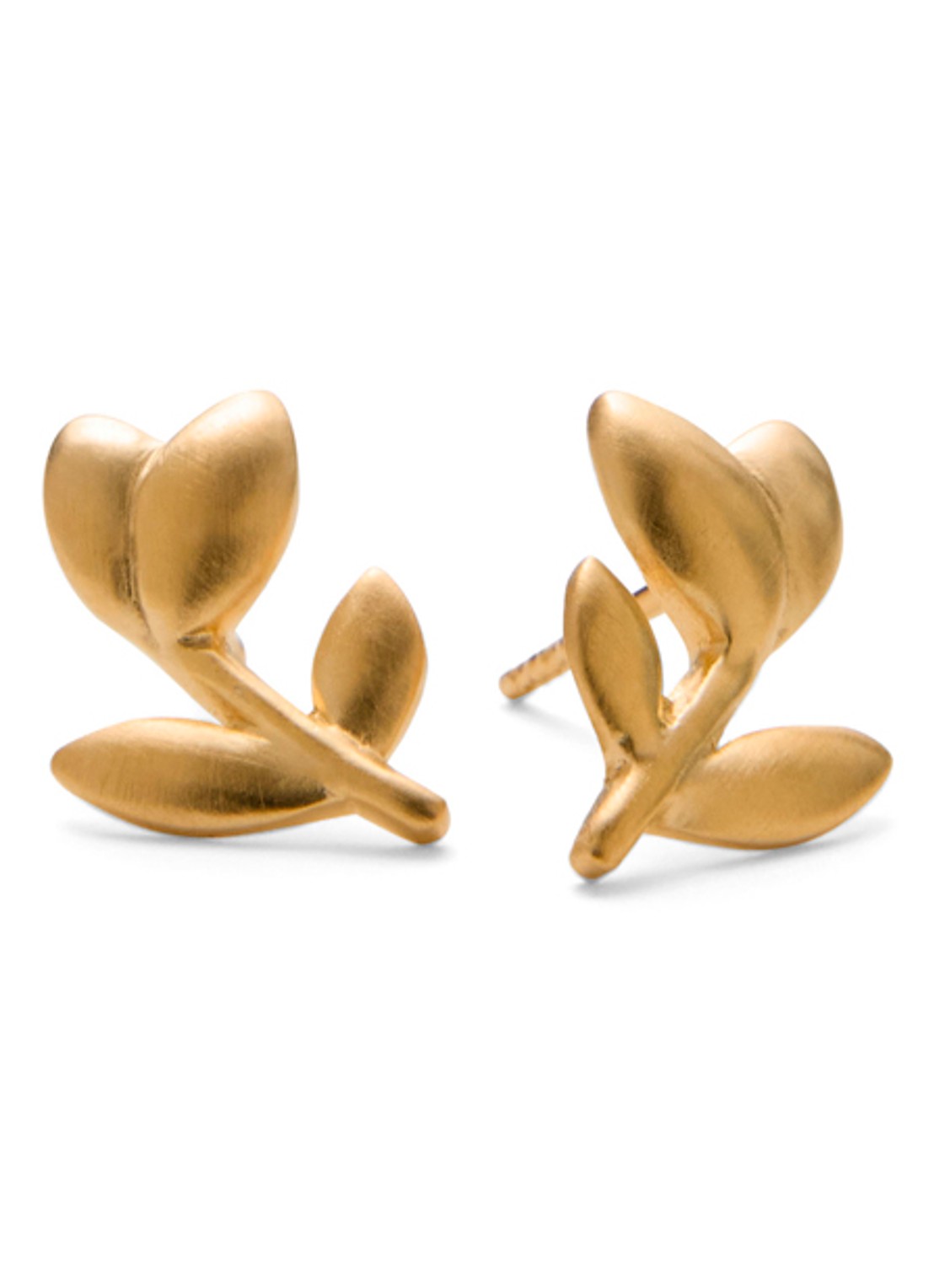 Pernille Corydon Tulip oorstekers verguld - voorkant goud