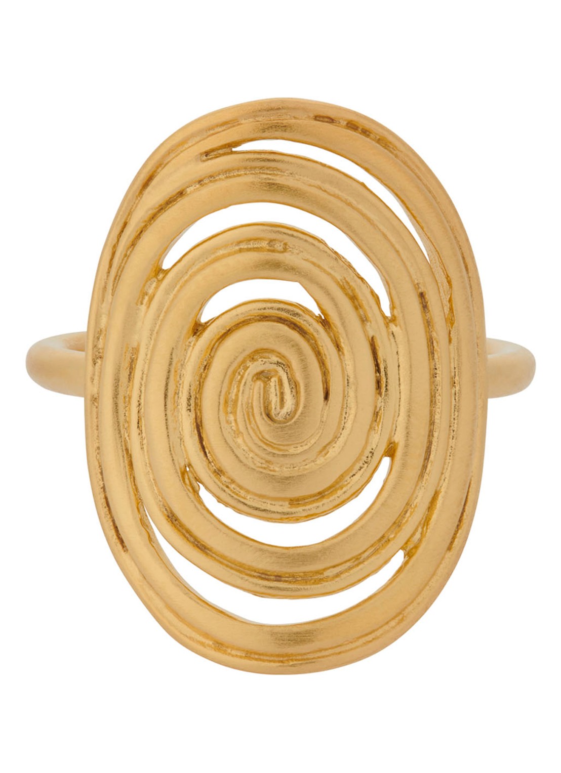 Pernille Corydon Verus ring verguld - voorkant goud