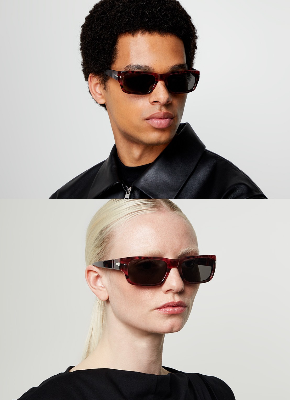 Persol Adrien zonnebril PO3347S  - voorkant 5 cranberryrood