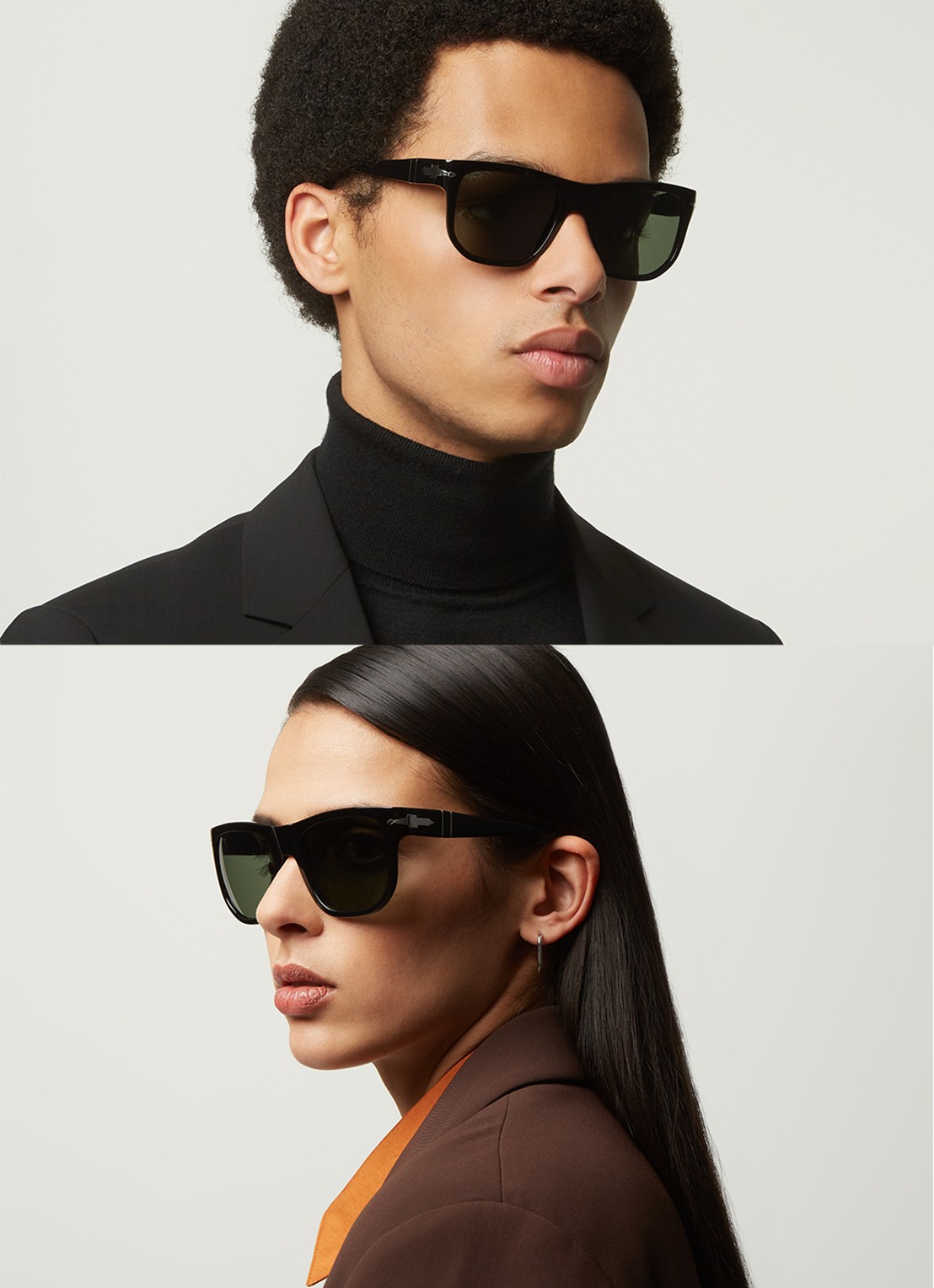 Persol Persol *PO3306S  BLK SHN GRN - voorkant 5 zwart