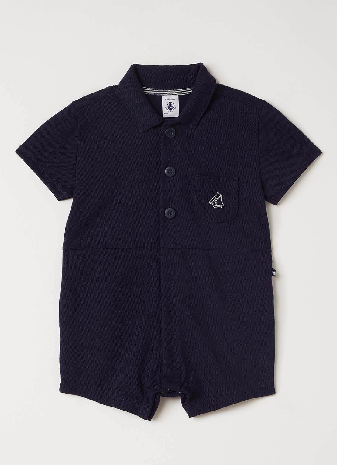 Petit Bateau Babypak met logo - voorkant donkerblauw