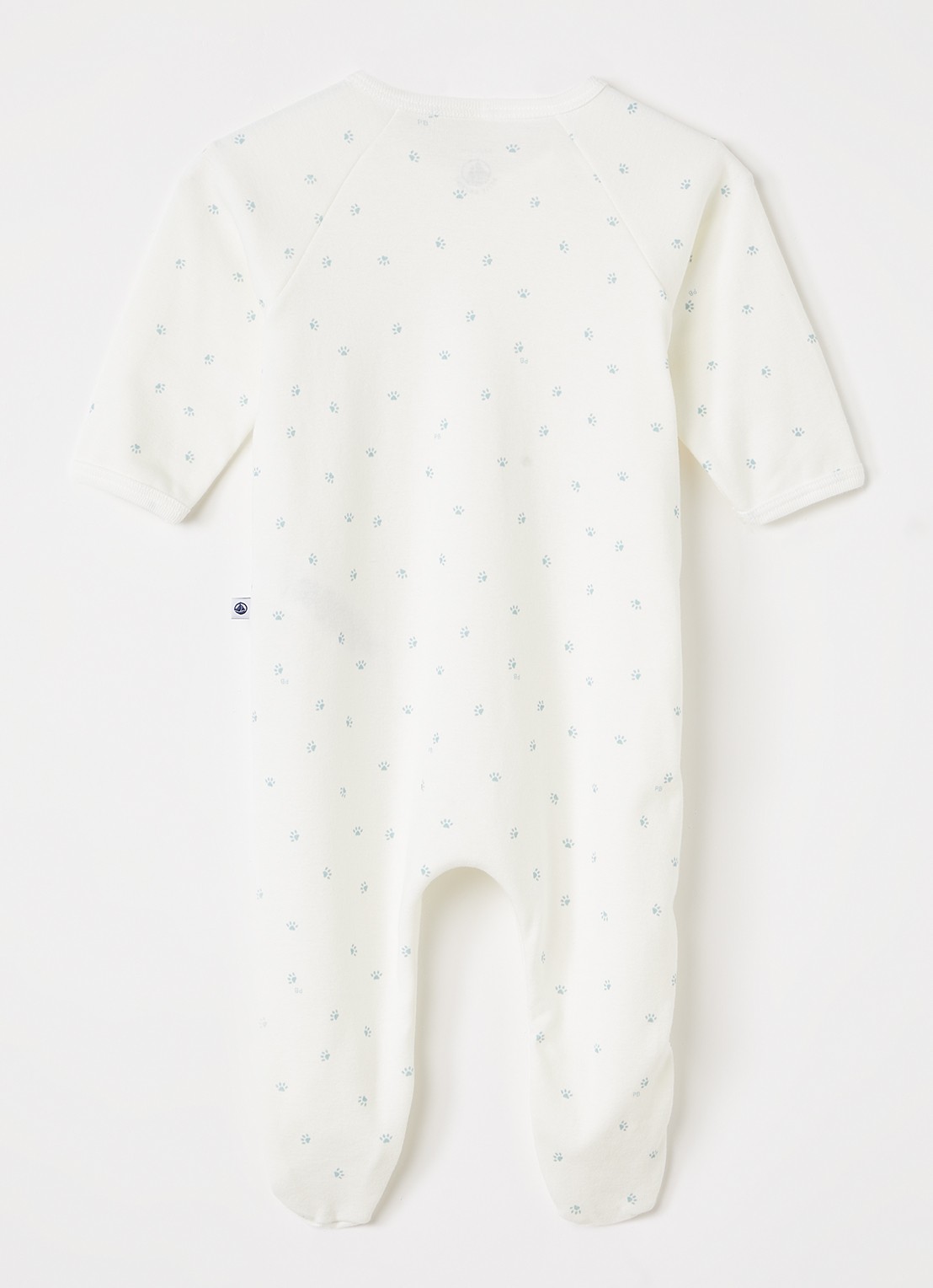 Petit Bateau Babypak met print - voorkant 2 gebroken wit