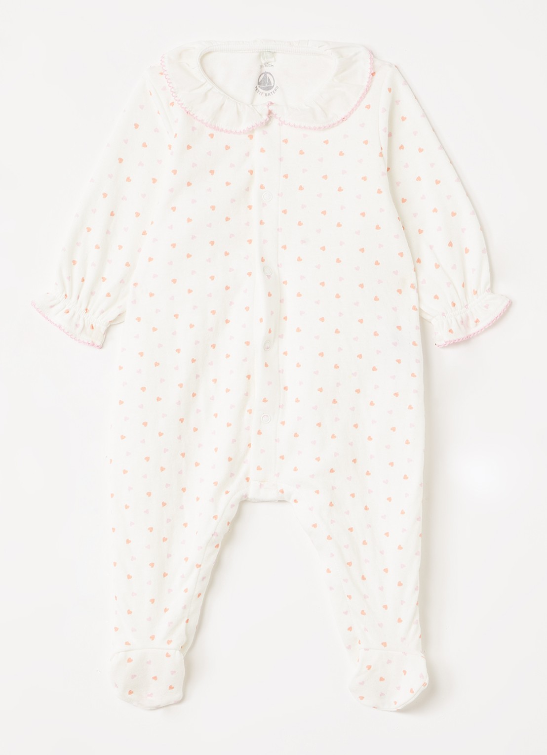 Petit Bateau Babypak met print - voorkant gebroken wit