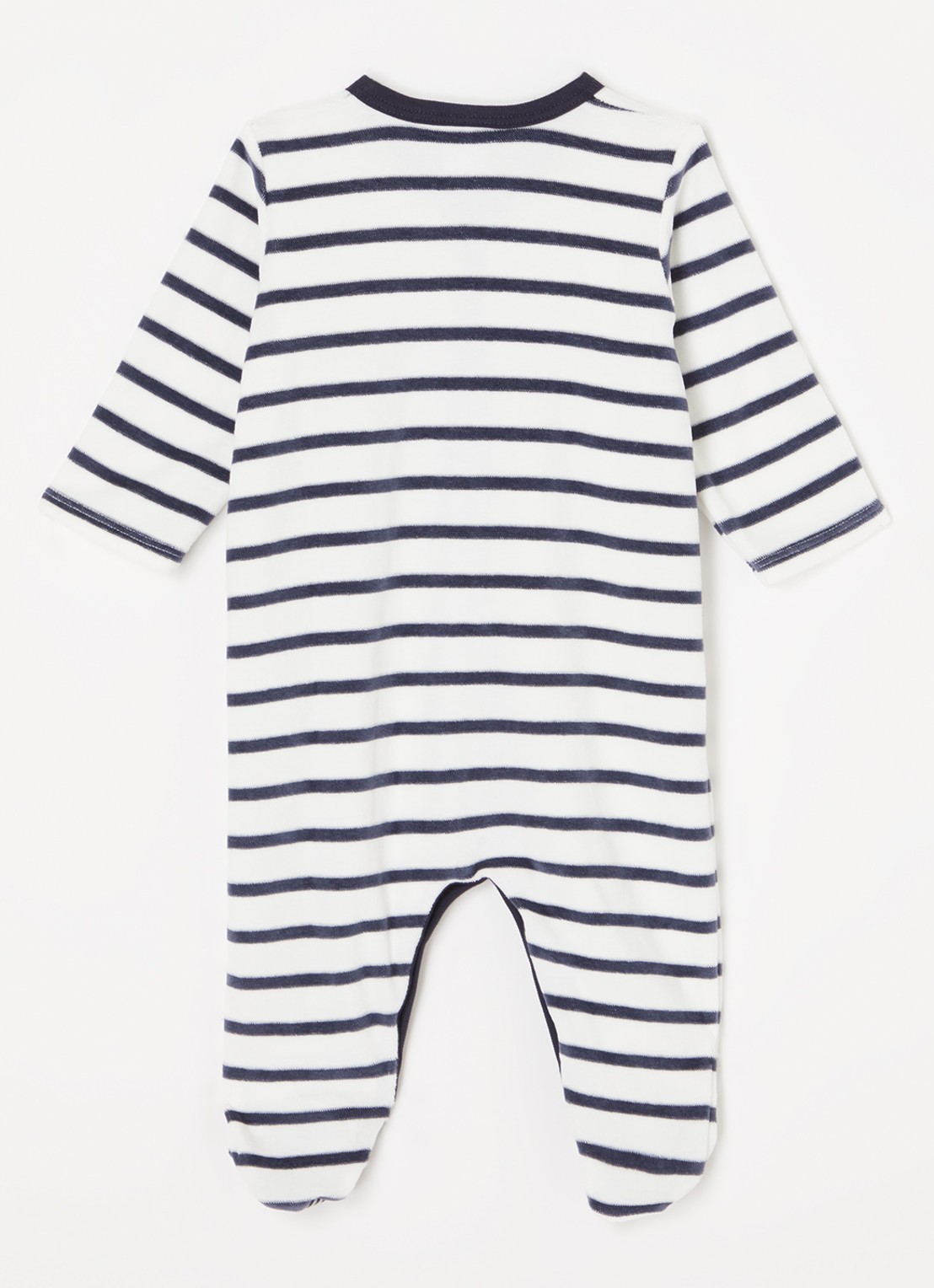 Petit Bateau Babypak met streepprint - voorkant 2 gebroken wit