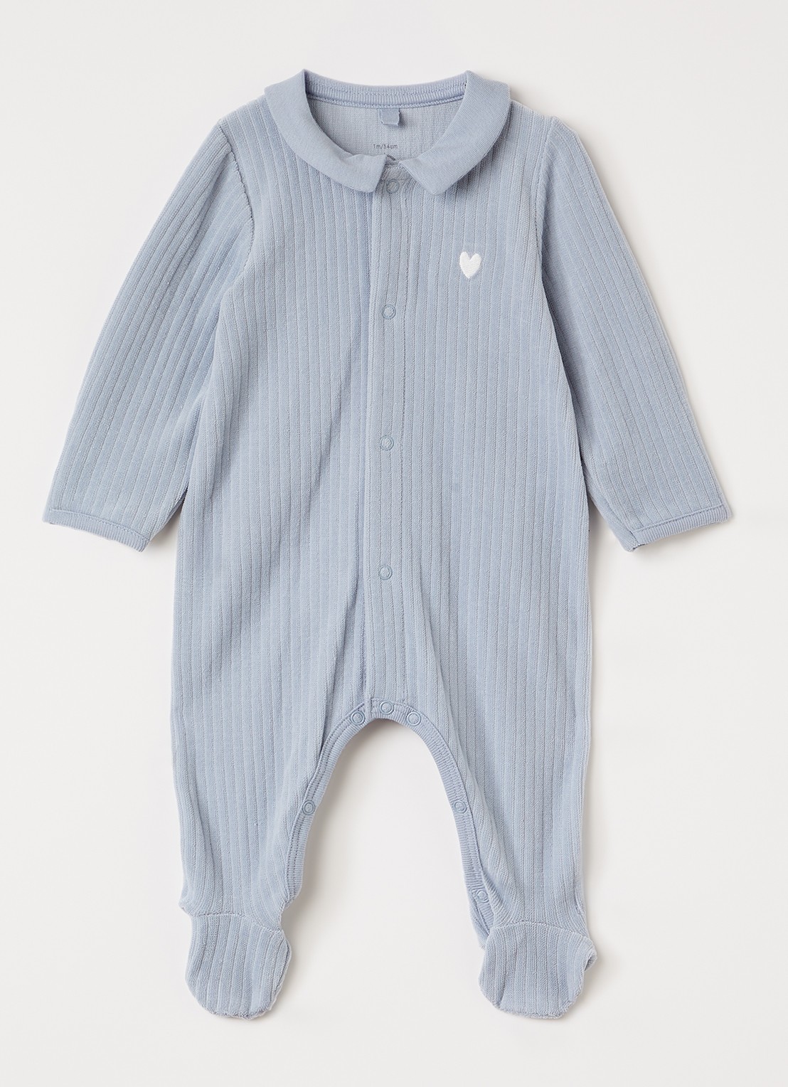 Petit Bateau Babypak van corduroy - voorkant staalblauw