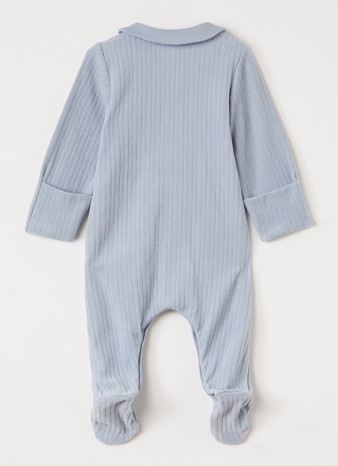 Petit Bateau Babypak van corduroy - voorkant 2 staalblauw