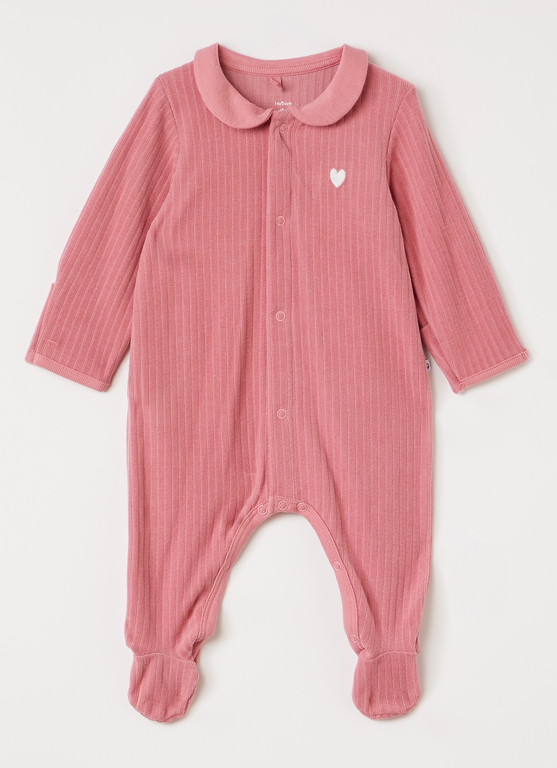 Petit Bateau Babypak van corduroy - voorkant roze