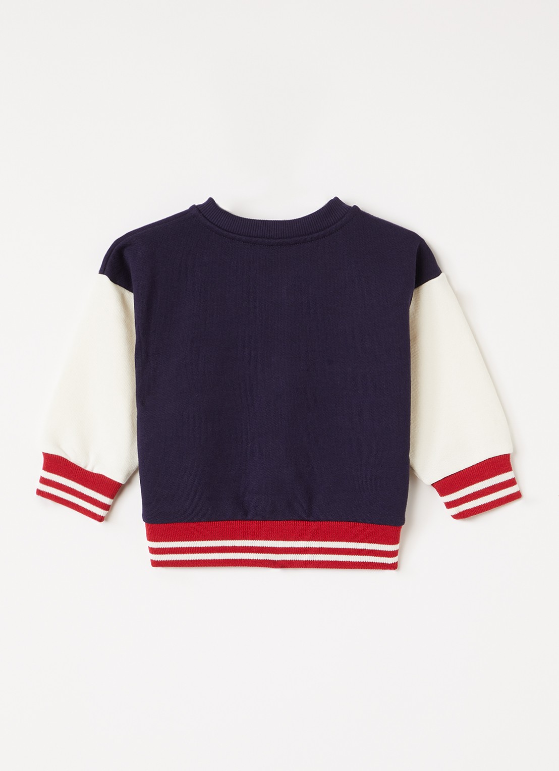 Petit Bateau Baseball jack met logo - achterkant 3 donkerblauw