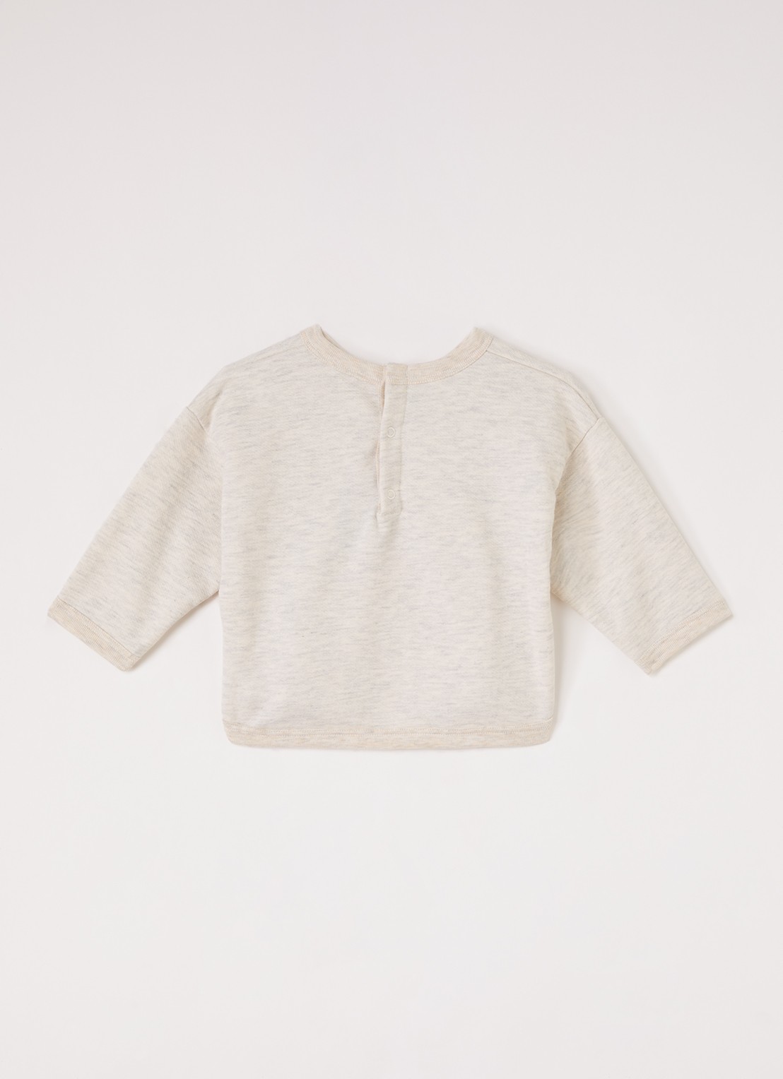 Petit Bateau Bootje sweater met print - voorkant 3 beige