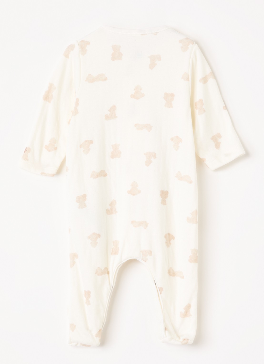 Petit Bateau Crush babypak met print - voorkant 2 gebroken wit