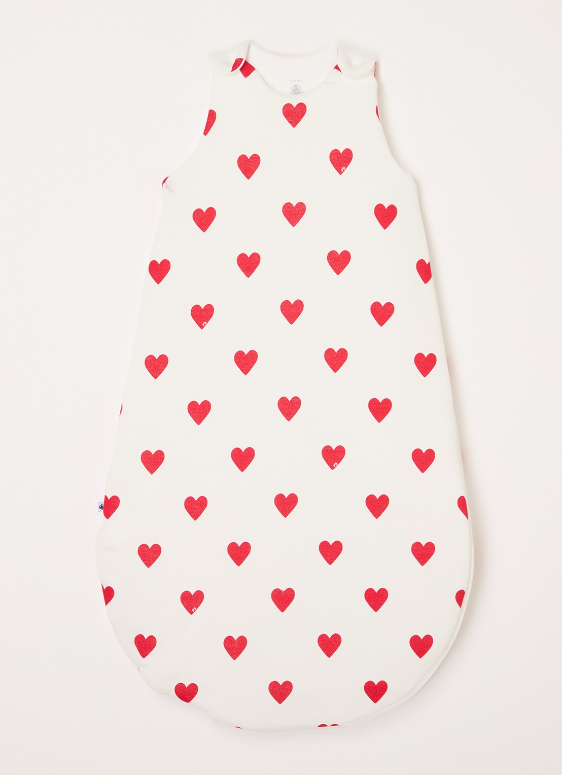 Petit Bateau Gigoteuse trappelzak met print - voorkant 2 rood