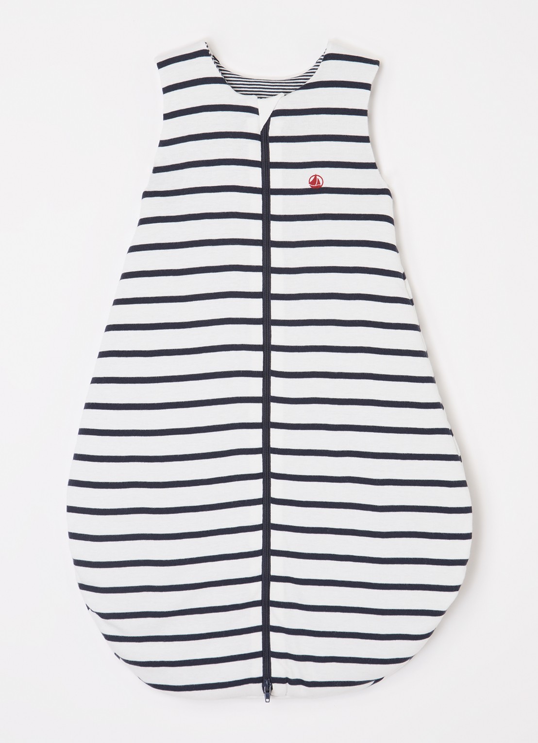 Petit Bateau Gigoteuse trappelzak met print - voorkant gebroken wit