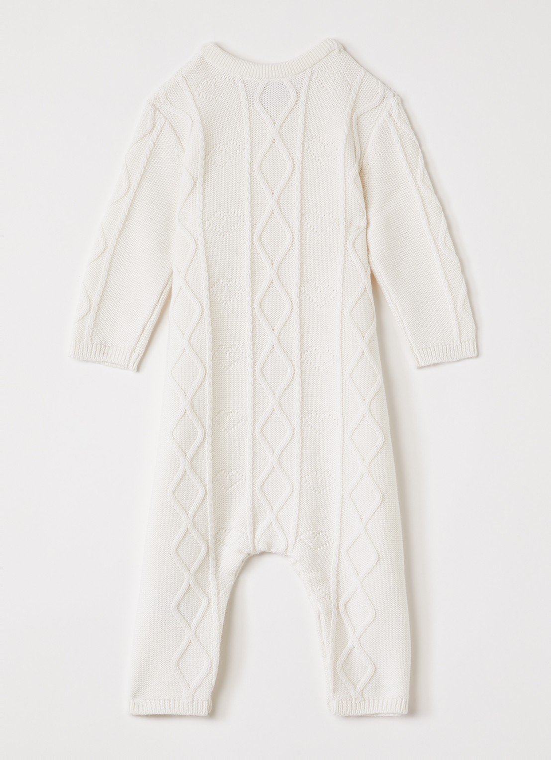Petit Bateau Grofgebreid babypak - voorkant 2 beige