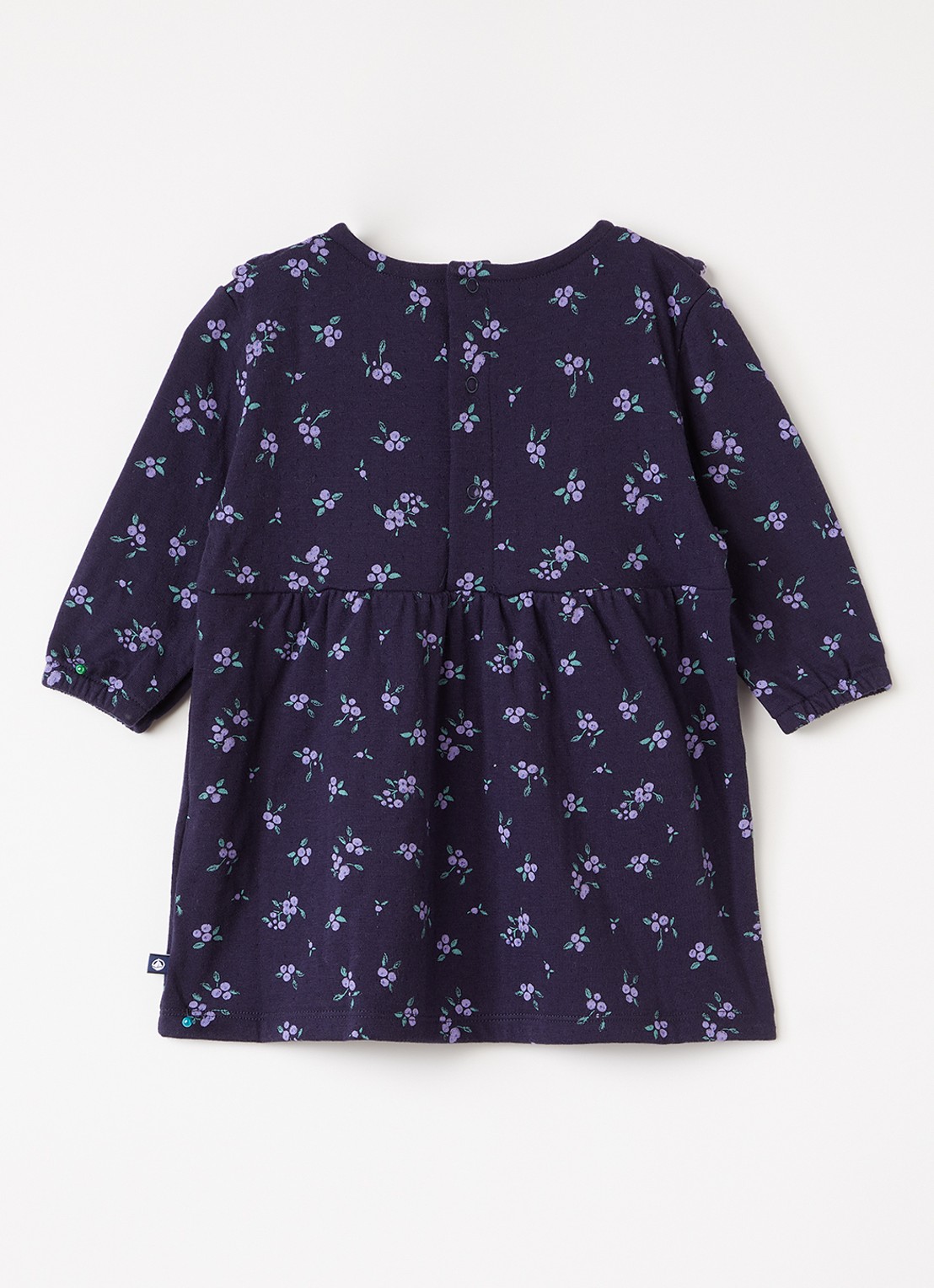 Petit Bateau Jurk met bloemenprint - voorkant 2 donkerblauw