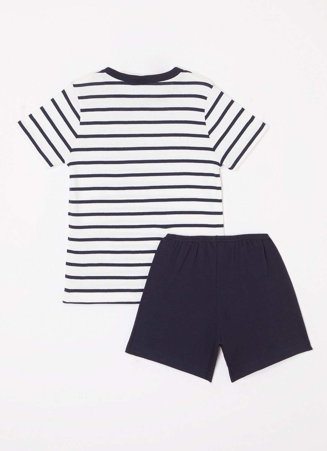 Petit Bateau Pyjamaset met streepprint - voorkant 2 donkerblauw