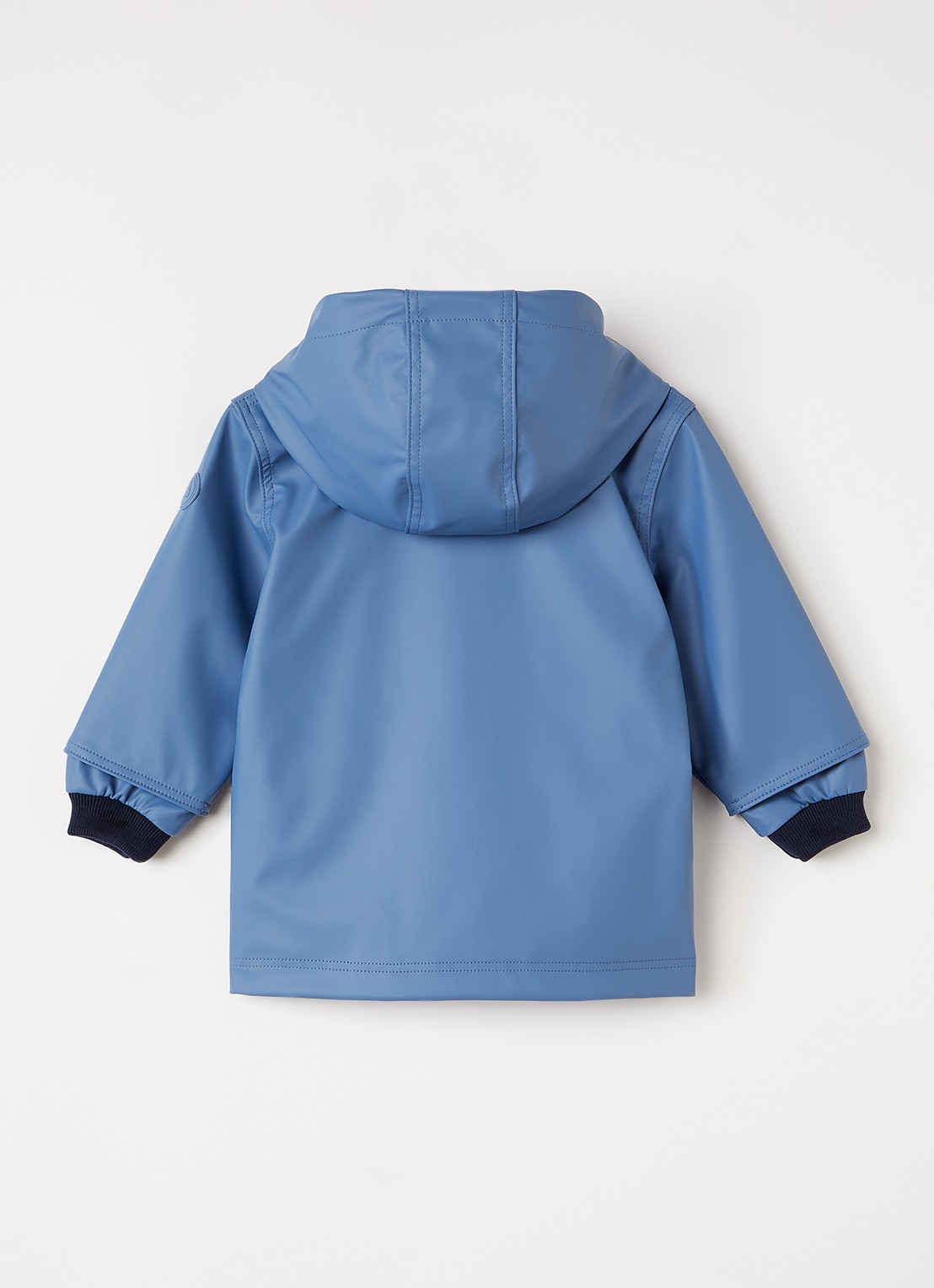 Petit Bateau Regenjas met capuchon - achterkant lichtblauw