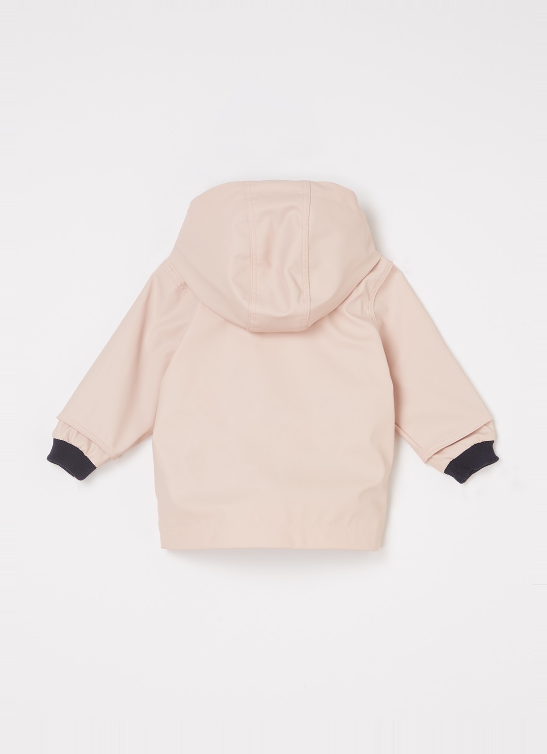 Petit Bateau Regenjas met klepzakken     - achterkant 3 lichtroze