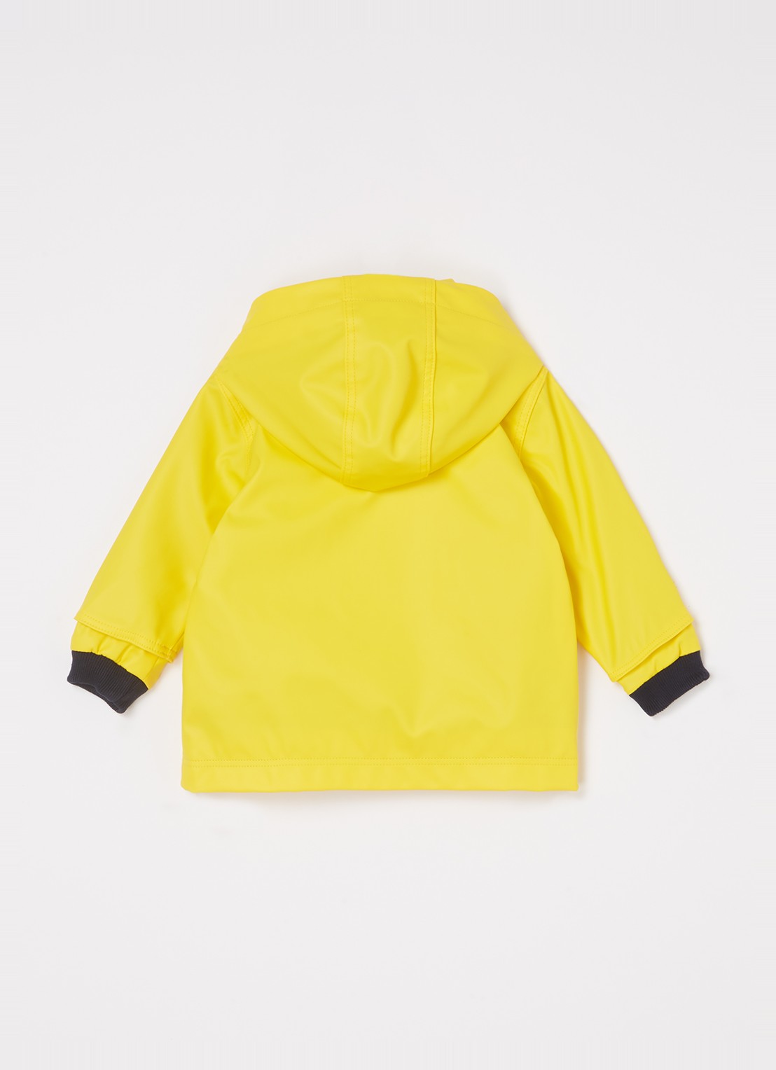 Petit Bateau Regenjas met klepzakken     - achterkant 3 lichtgeel