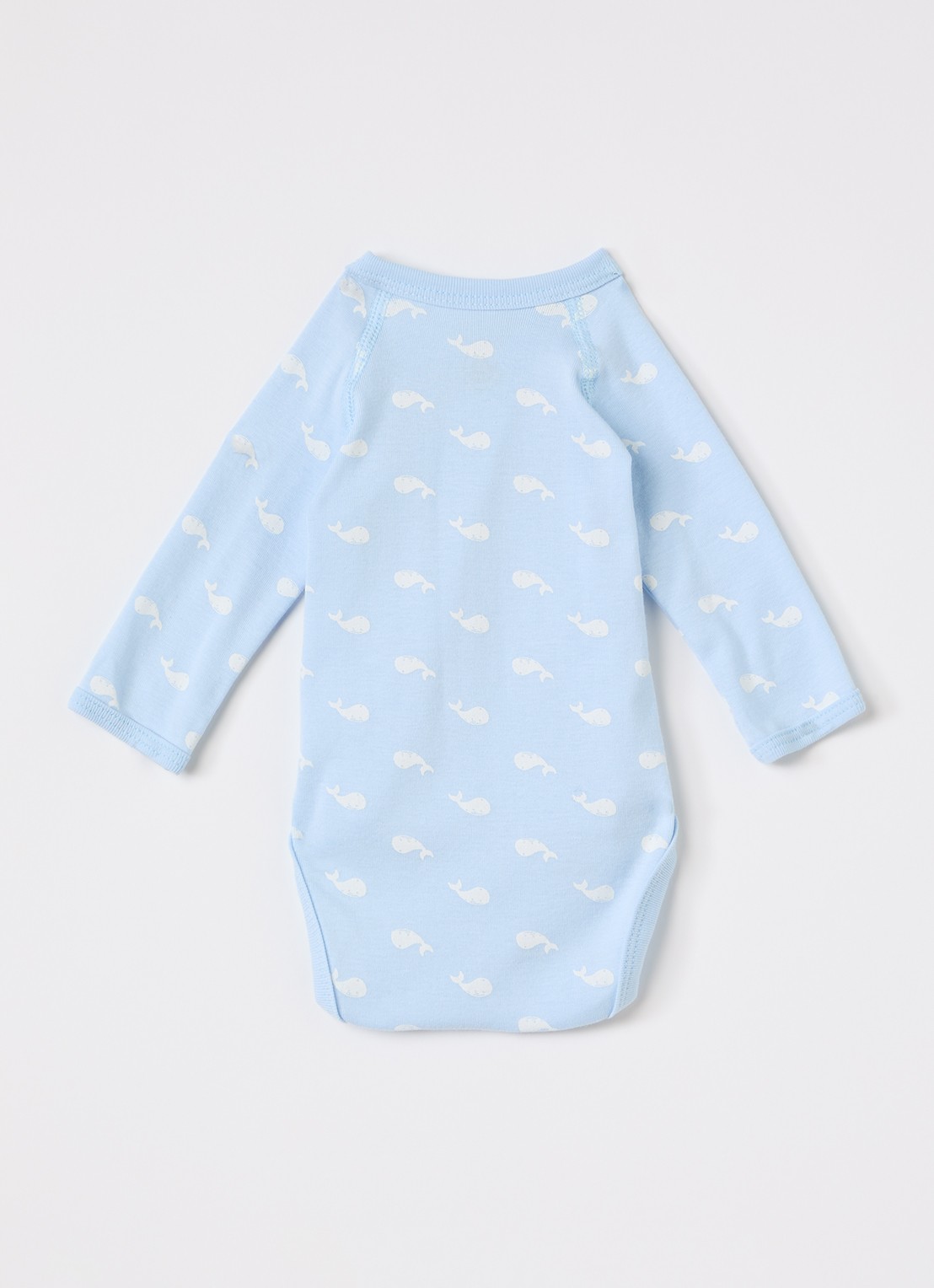 Petit Bateau Romper in 5-pack - voorkant 2 lichtblauw
