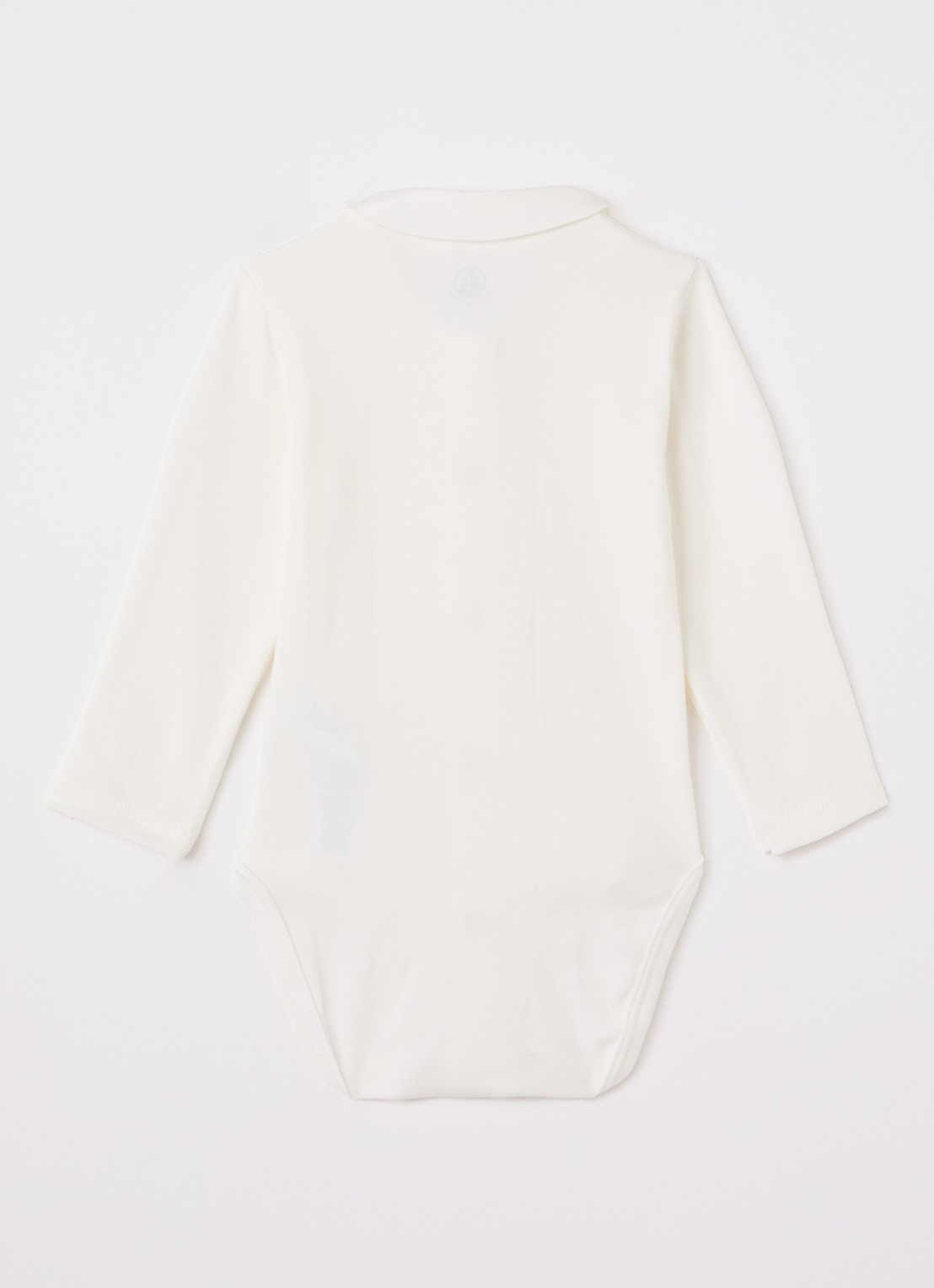 Petit Bateau Romper met borduring - voorkant 2 gebroken wit
