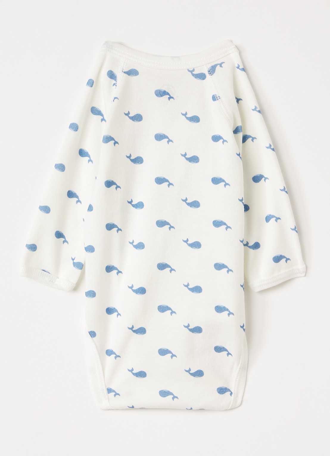 Petit Bateau Romper met print in giftbox 5-delig - voorkant 3 lichtblauw