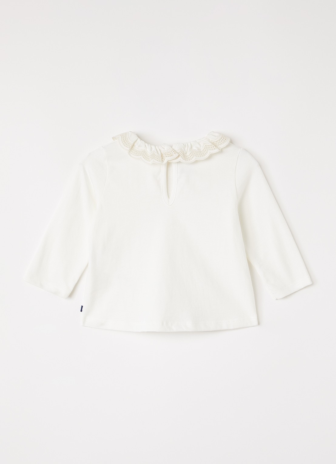 Petit Bateau T-shirt met kraag - voorkant 2 beige