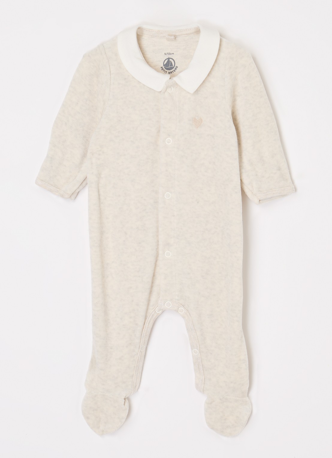 Petit Bateau Talotelli babypak van  katoen - voorkant beige