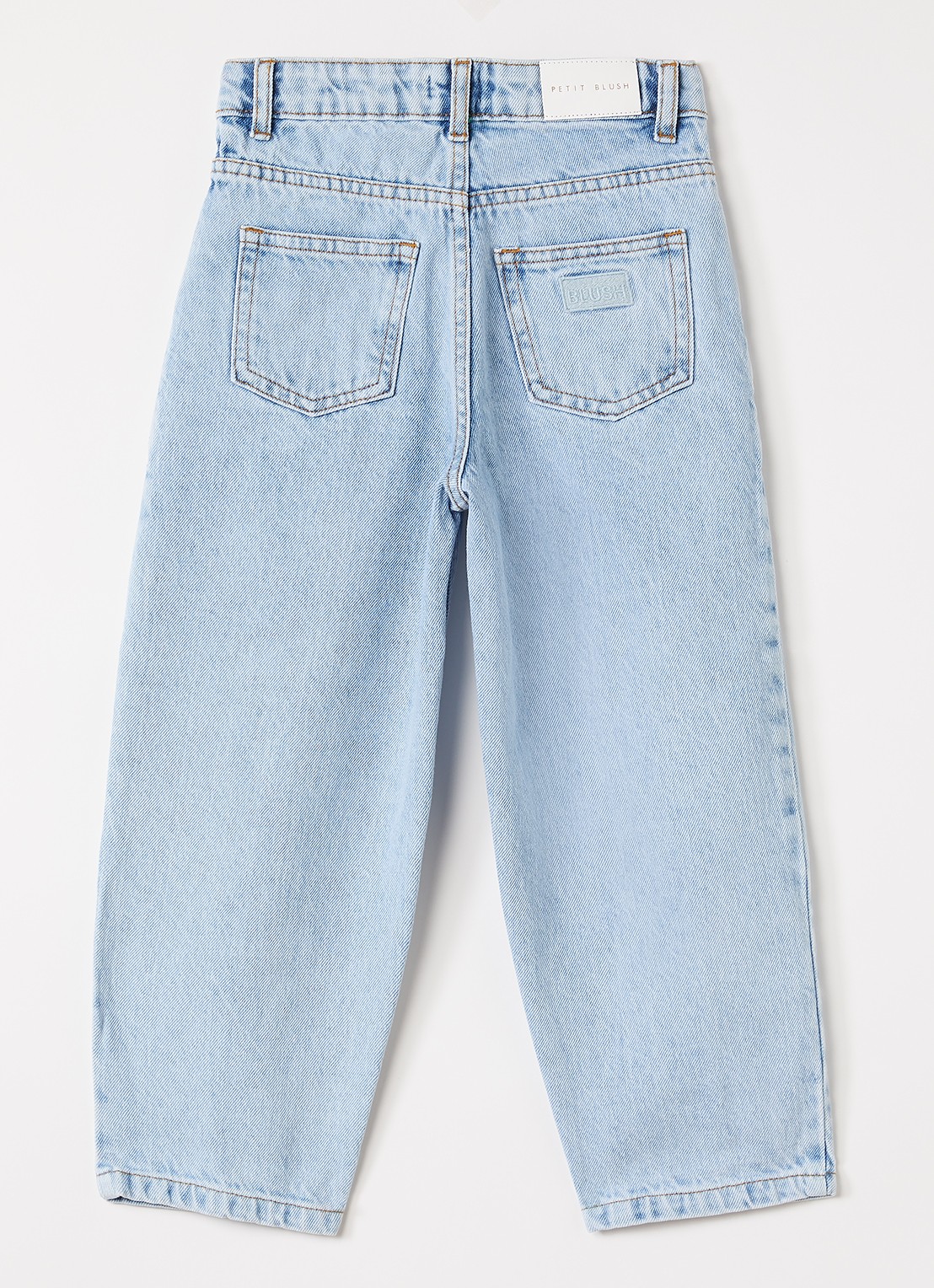 Petit Blush Balloon fit jeans met lichte wassing - achterkant 4 lichtblauw