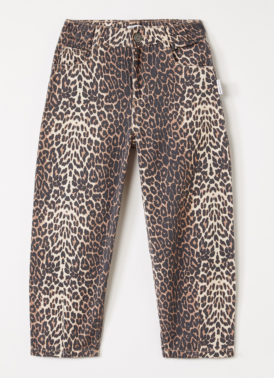 Petit Blush Balloon fit jeans met lichte wassing - voorkant bruin