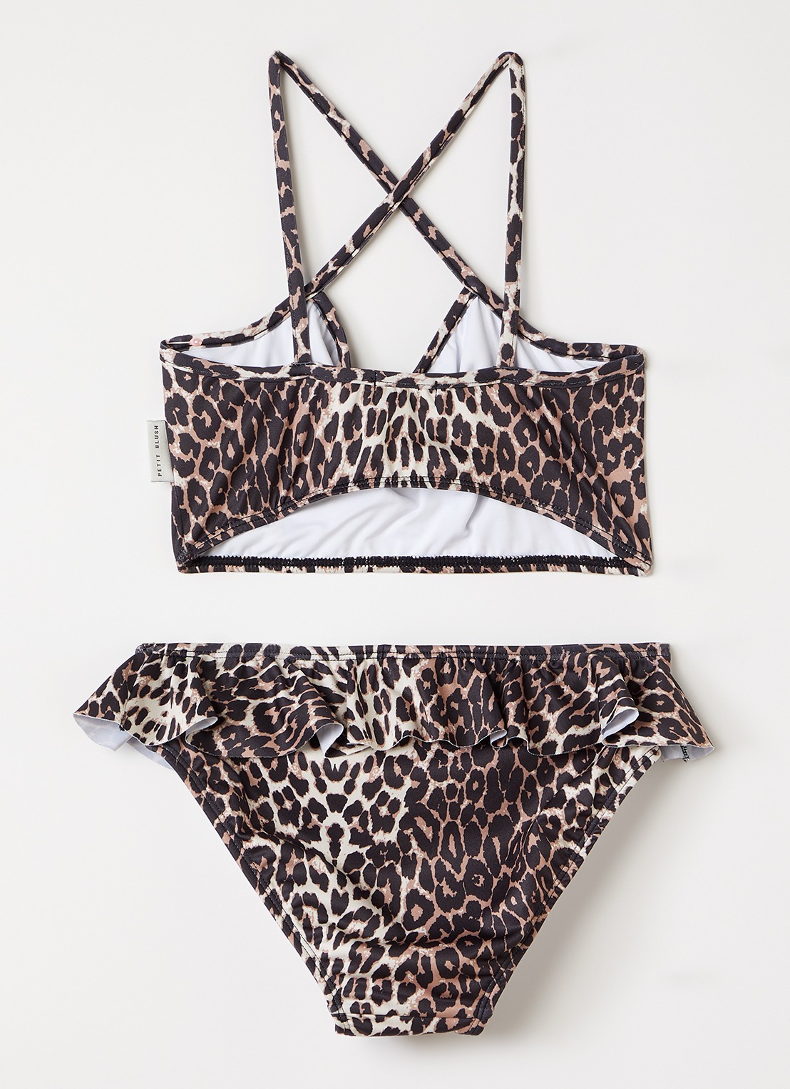 Petit Blush Bikiniset met panterprint - achterkant 4 zwart