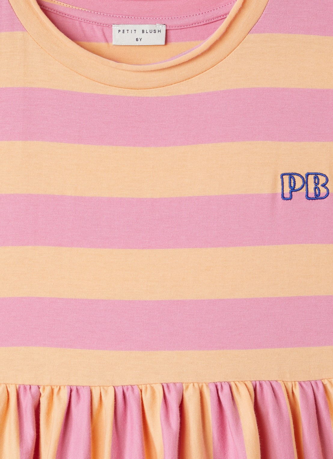 Petit Blush Jurk met streepprint - detail 5 roze