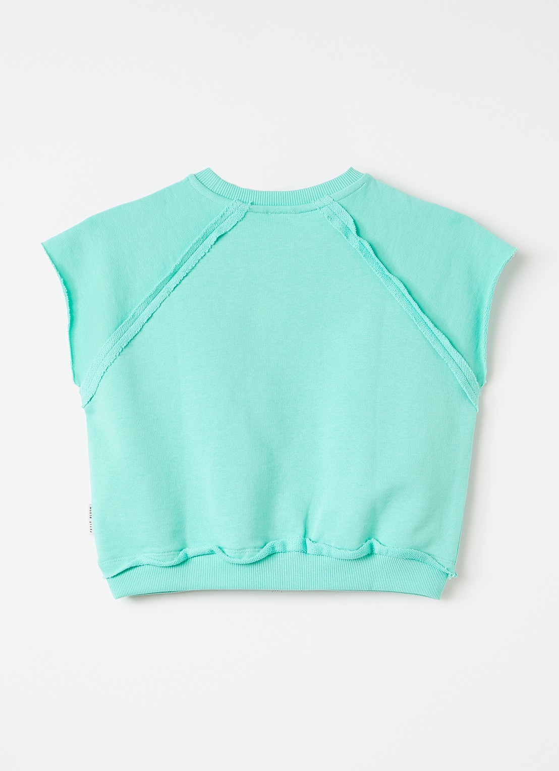 Petit Blush Ma Cherie T-shirt met print - achterkant mint