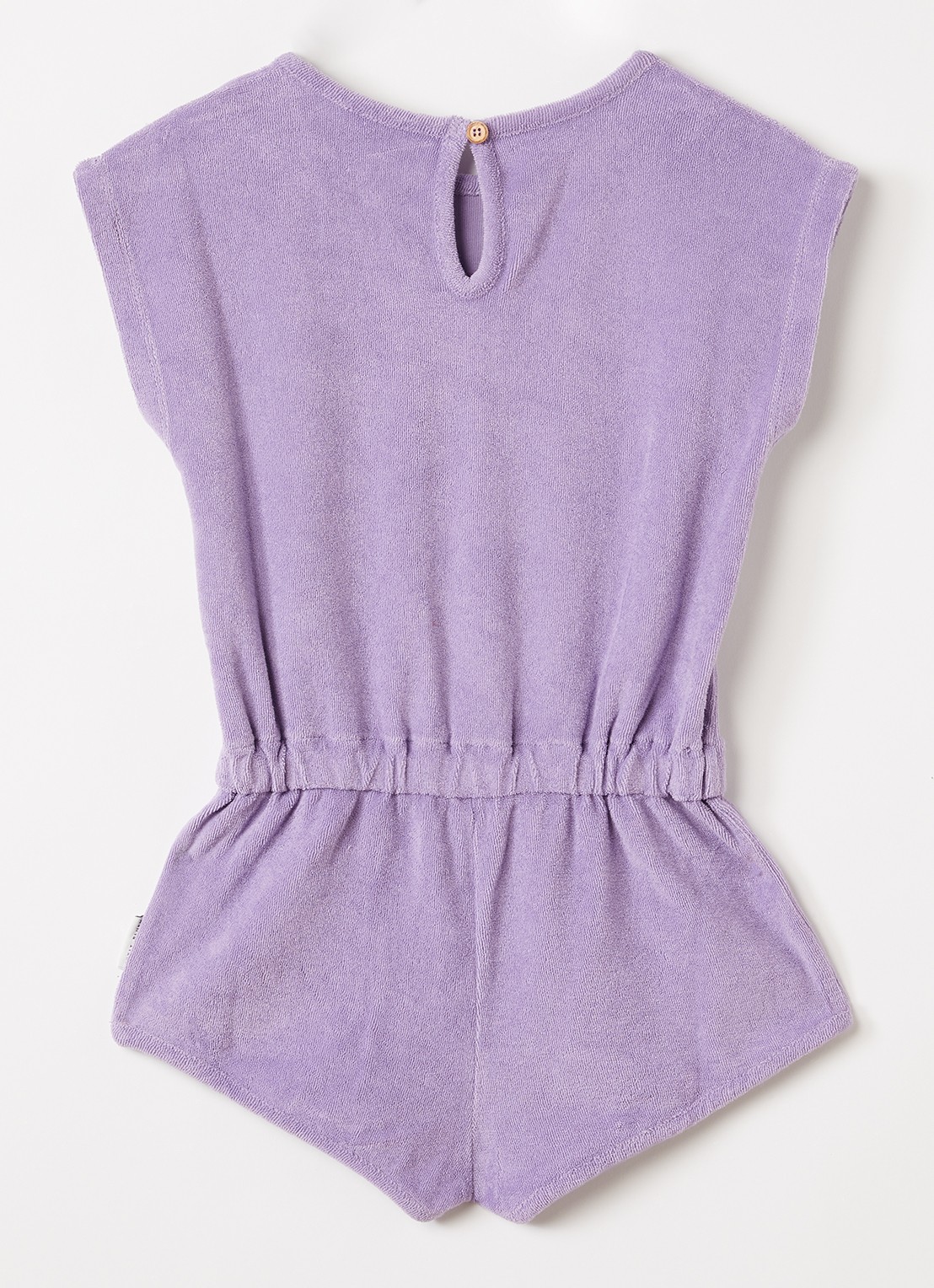 Petit Blush Playsuit van badstof - achterkant lila