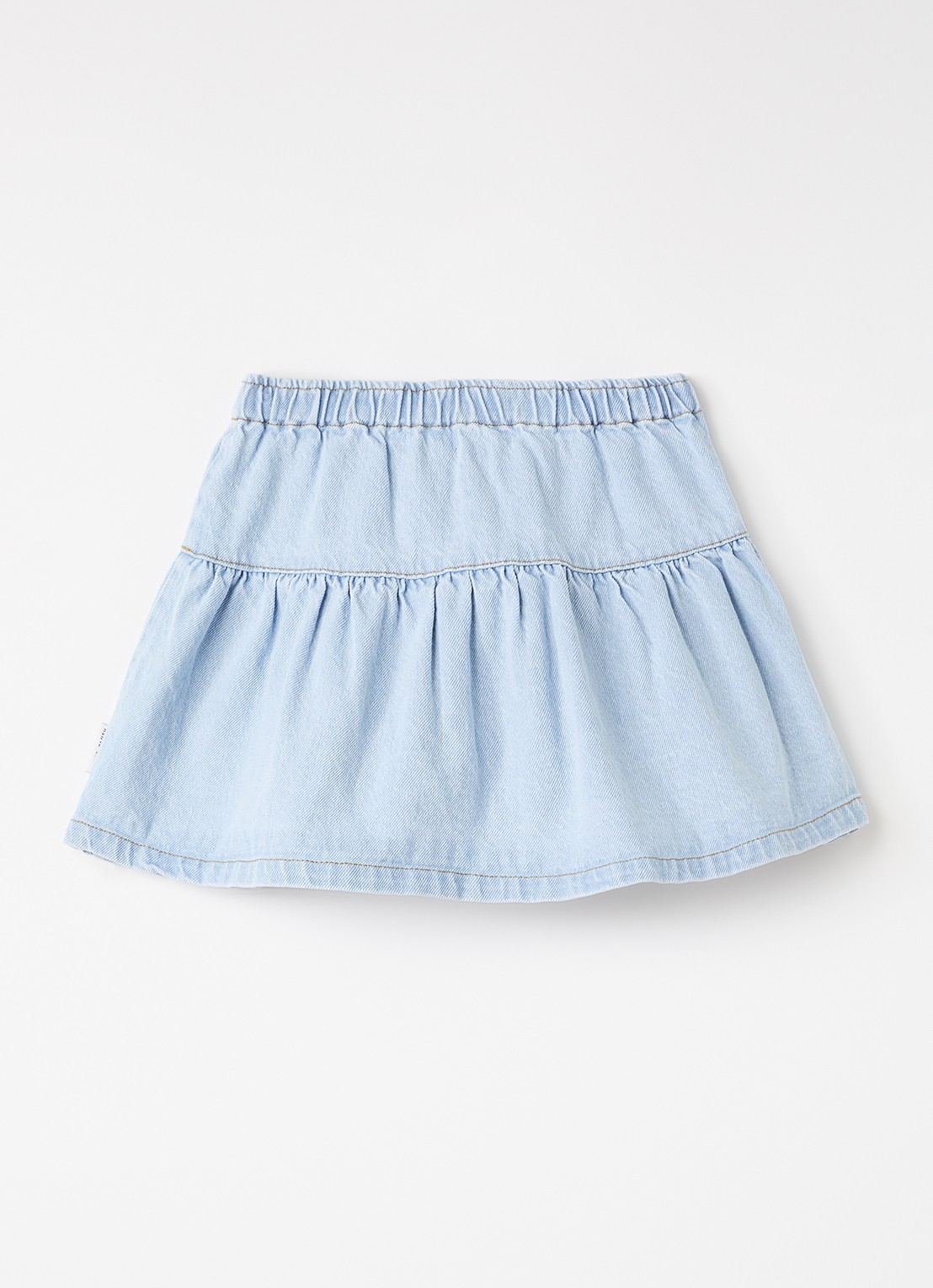 Petit Blush Spijkerrok met elastische band - voorkant 3 indigo
