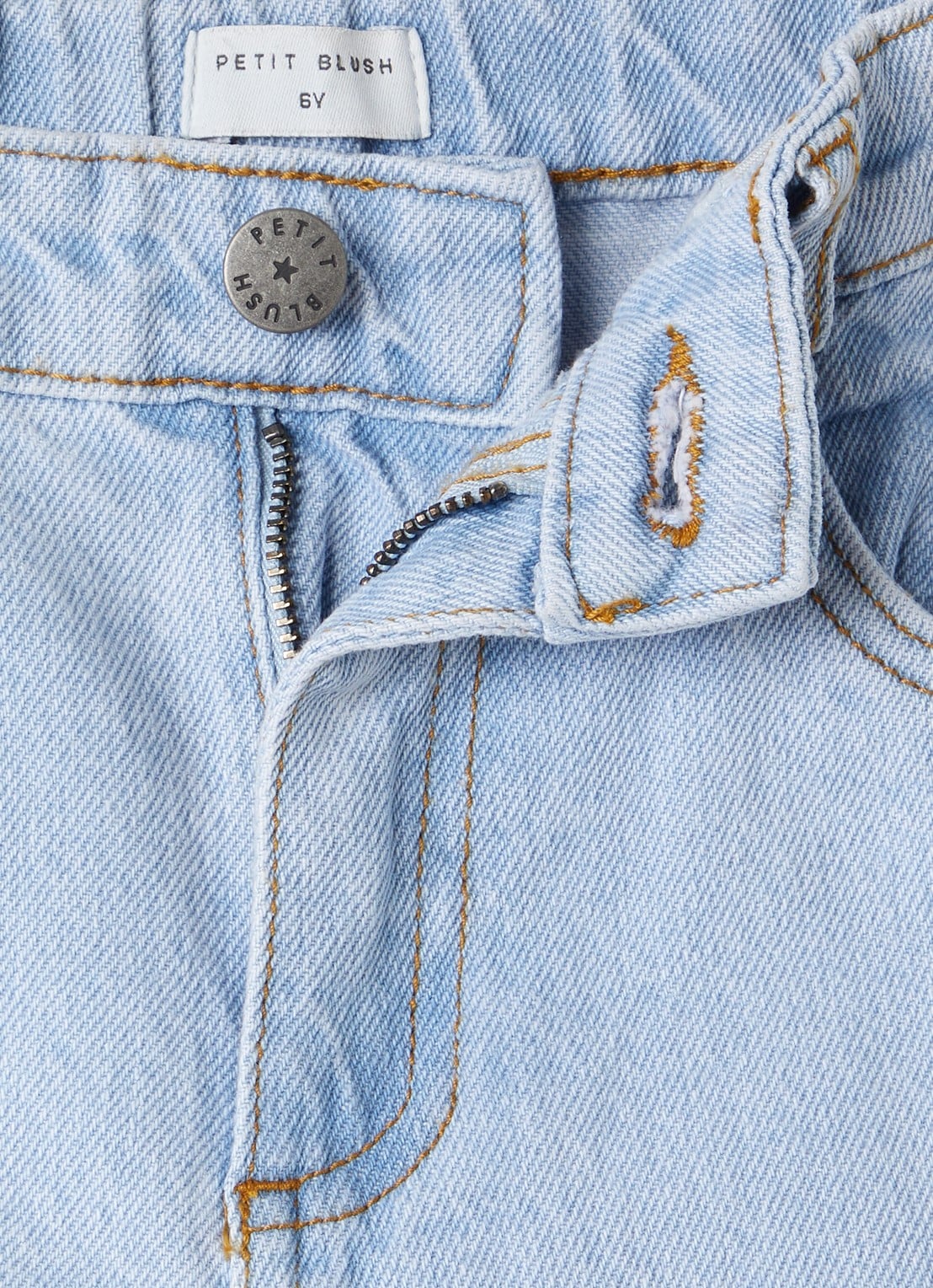 Petit Blush Straight leg jeans met lichte wassing - detail 4 indigo