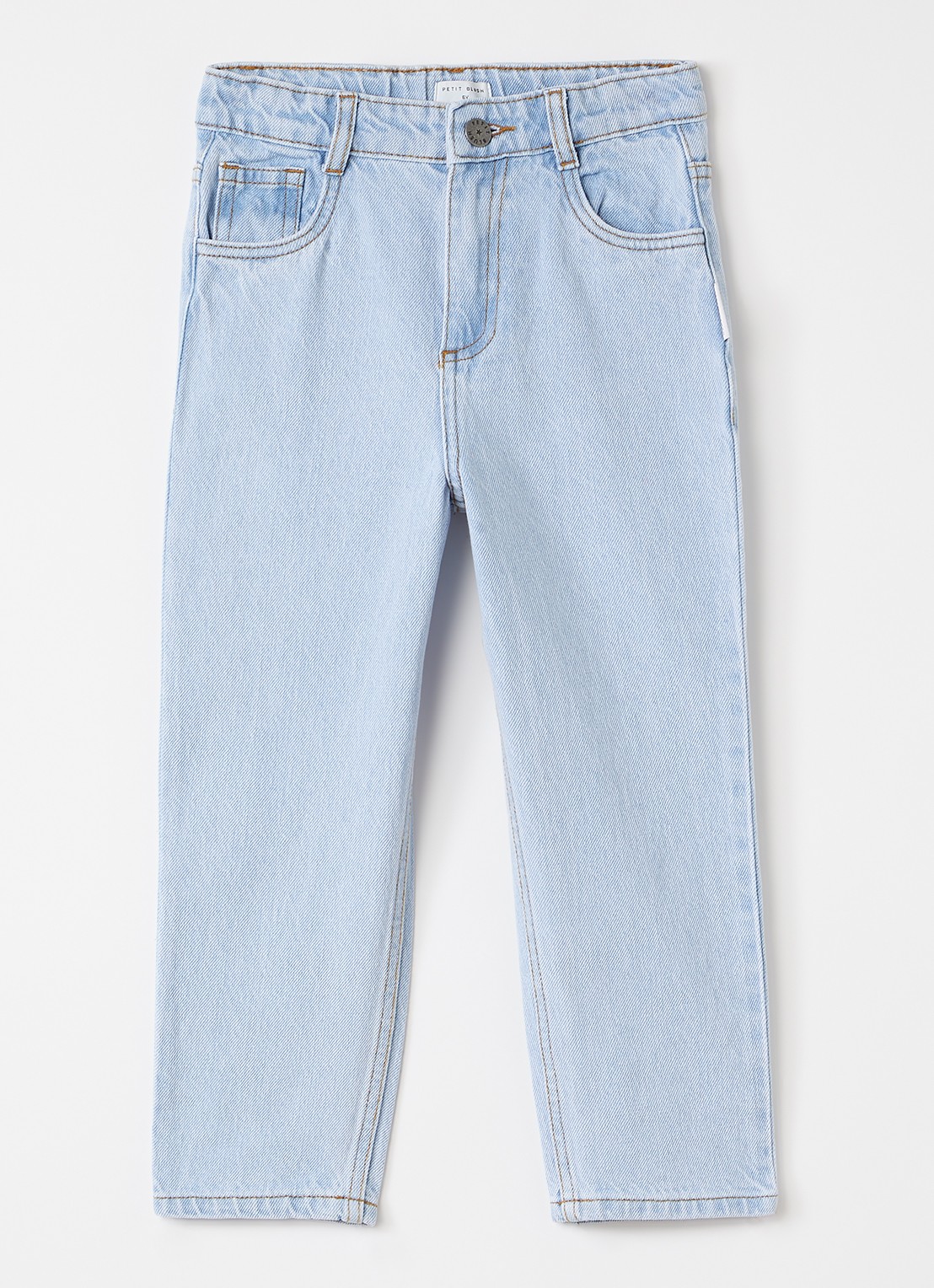 Petit Blush Straight leg jeans met lichte wassing - voorkant 2 indigo