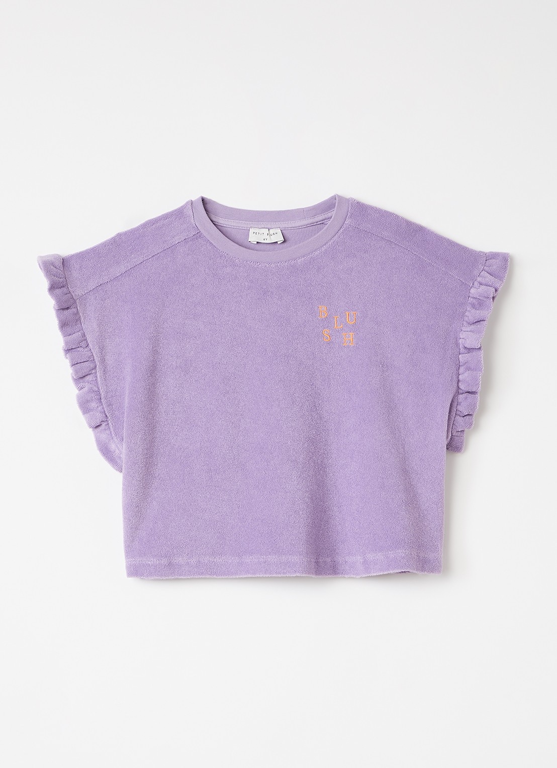 Petit Blush Top van badstof - voorkant lila