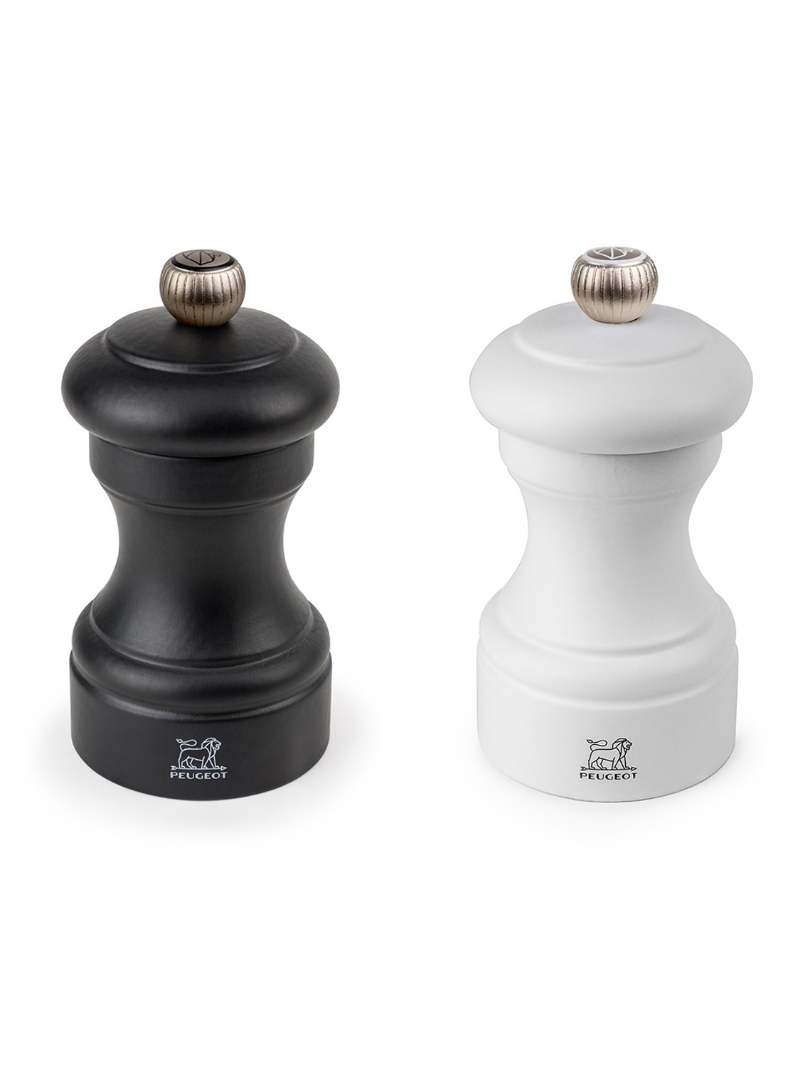 Peugeot Bistro peper- en zoutmolen 10 cm 2-delig - voorkant wit