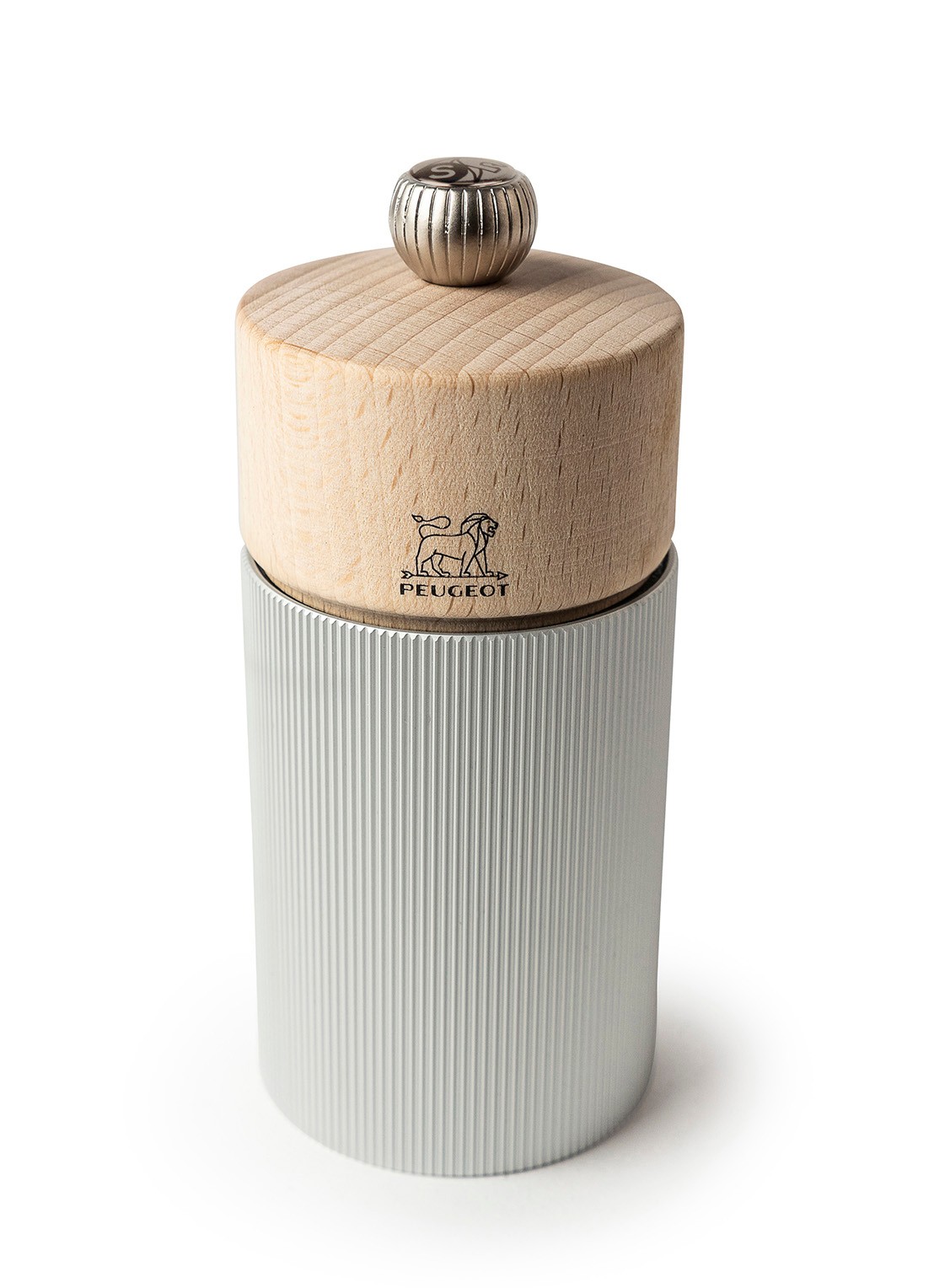 Peugeot Line zoutmolen 12 cm - voorkant zilver