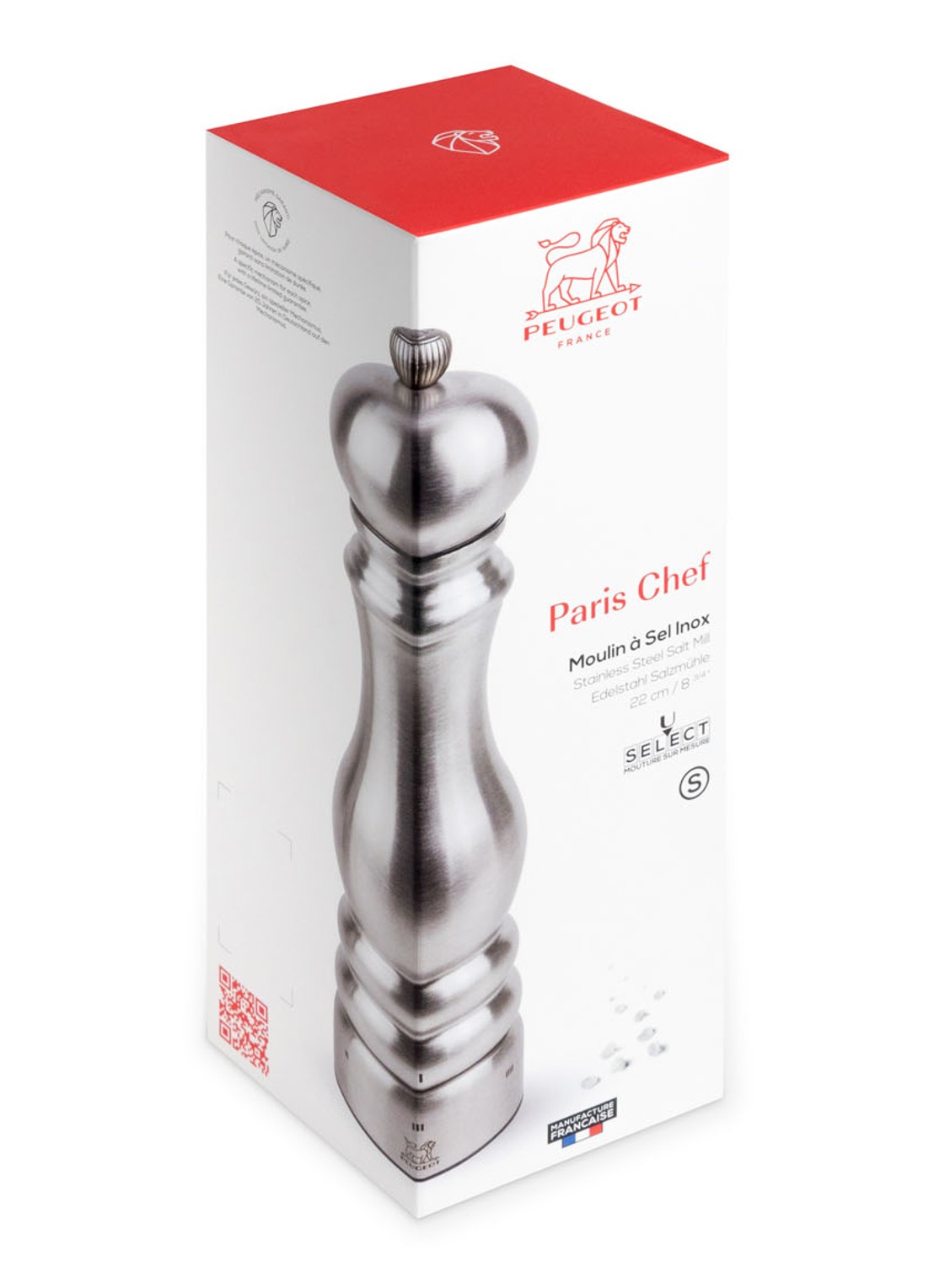 Peugeot Paris Chef zoutmolen 22 cm - detail 3 zilver