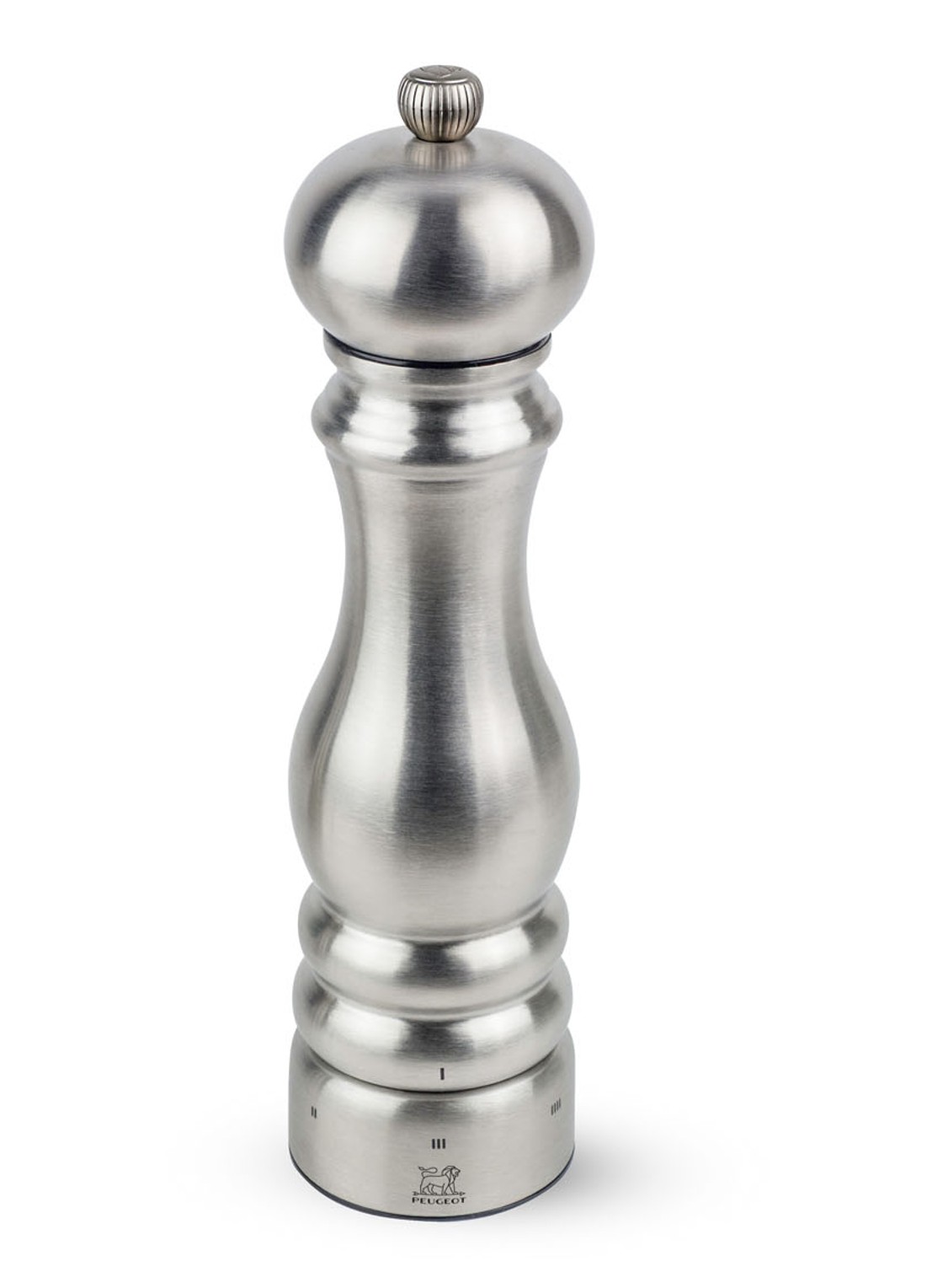 Peugeot Paris Chef zoutmolen 22 cm - voorkant zilver