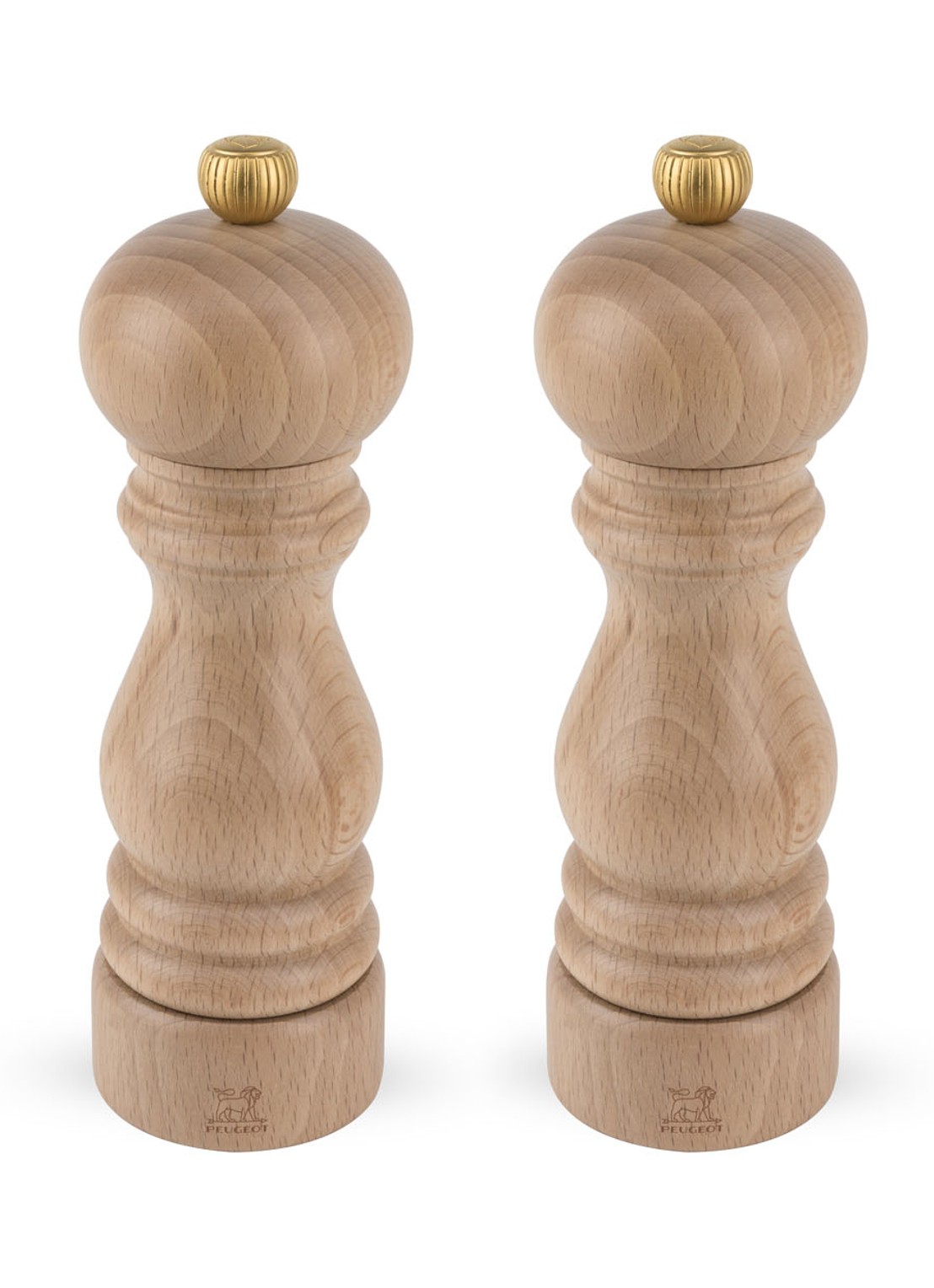 Peugeot Paris peper- en zoutmolen 18 cm 2-delig - voorkant 2 lichtbruin