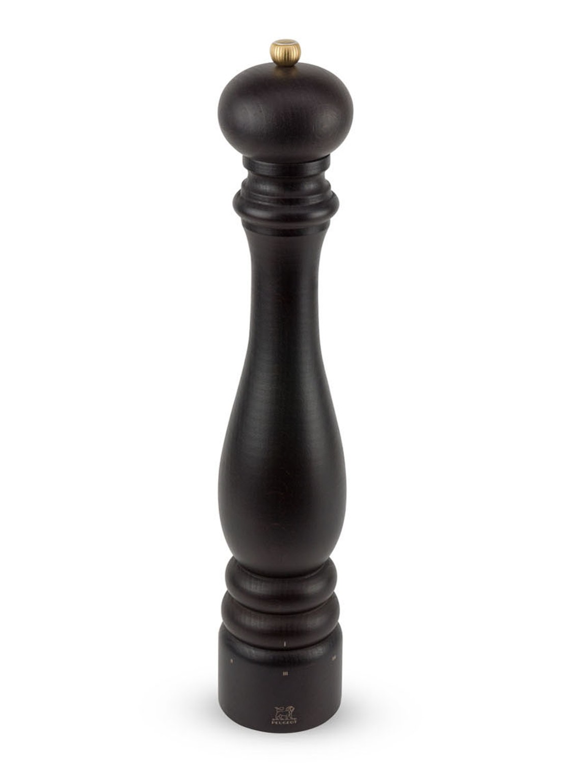 Peugeot Paris zoutmolen van hout 40 cm - voorkant donkerbruin