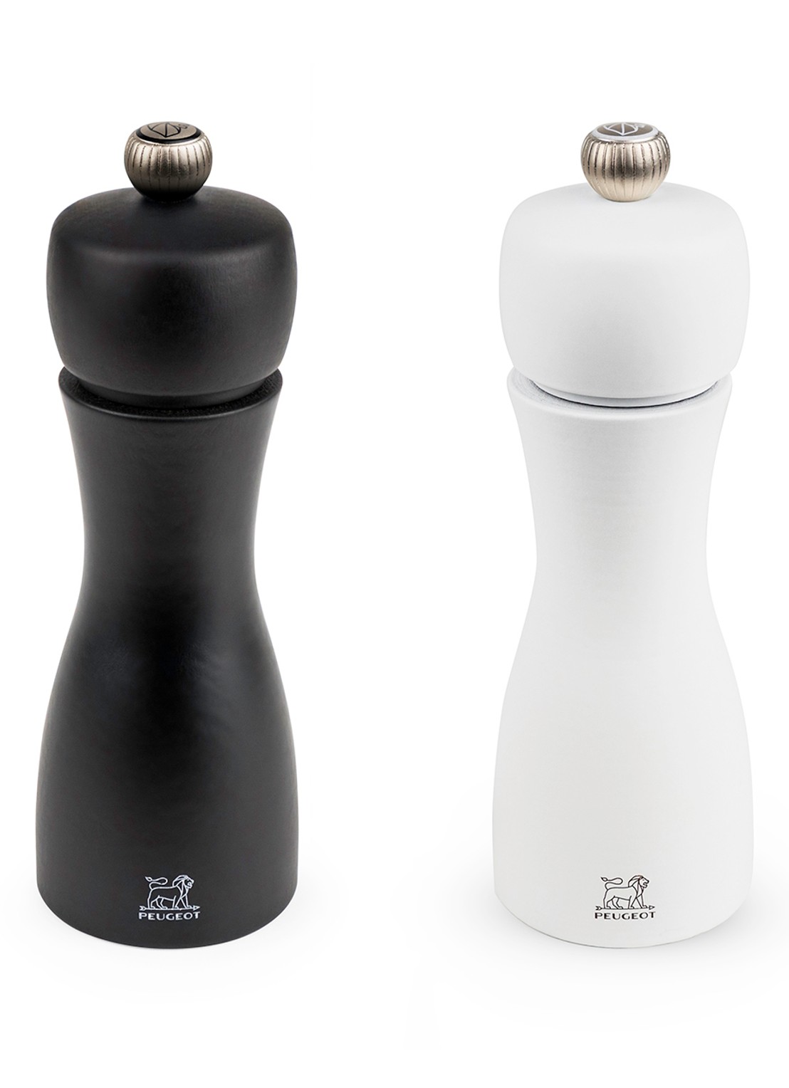 Peugeot Tahiti peper- en zoutmolen 15 cm 2-delig - voorkant zwart