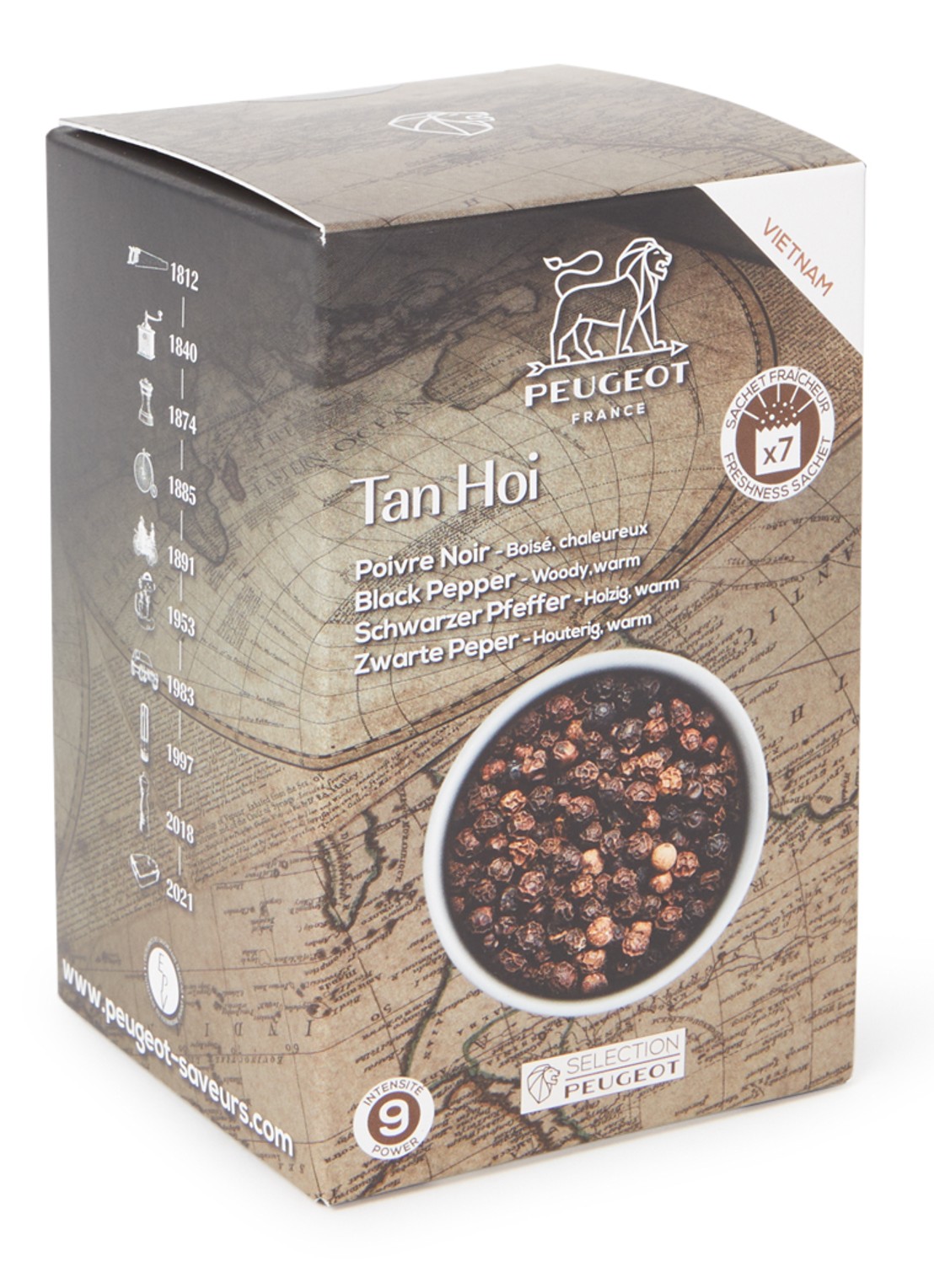 Peugeot Tan Hoi zwarte peper 140 gram - voorkant undefined