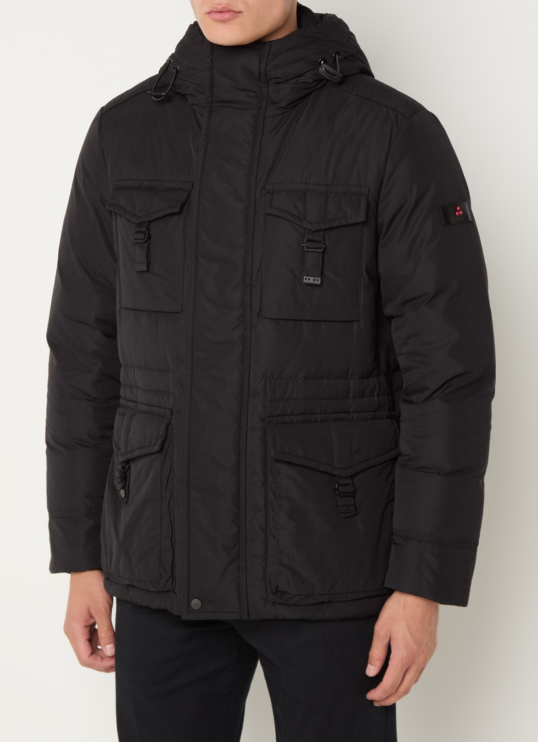 Peuterey Aiptek gewatteerde parka met donsvulling en capuchon - detail 4 zwart