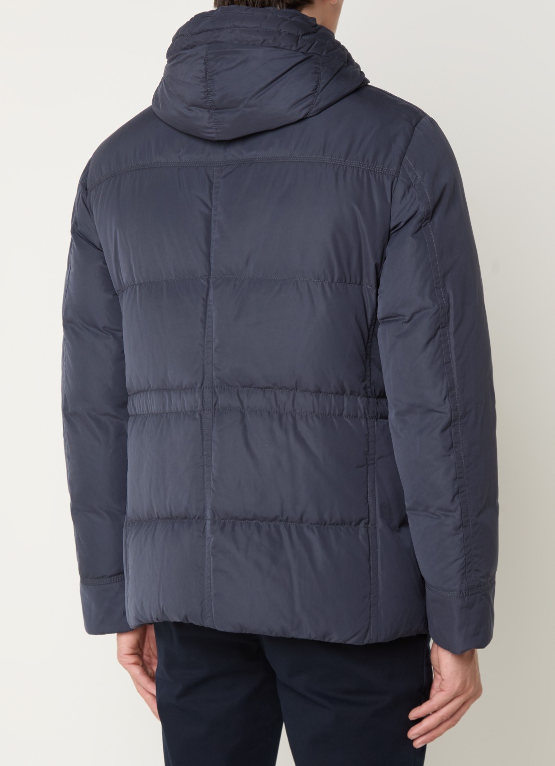 Peuterey Aiptek gewatteerde parka met donsvulling en capuchon - achterkant indigo
